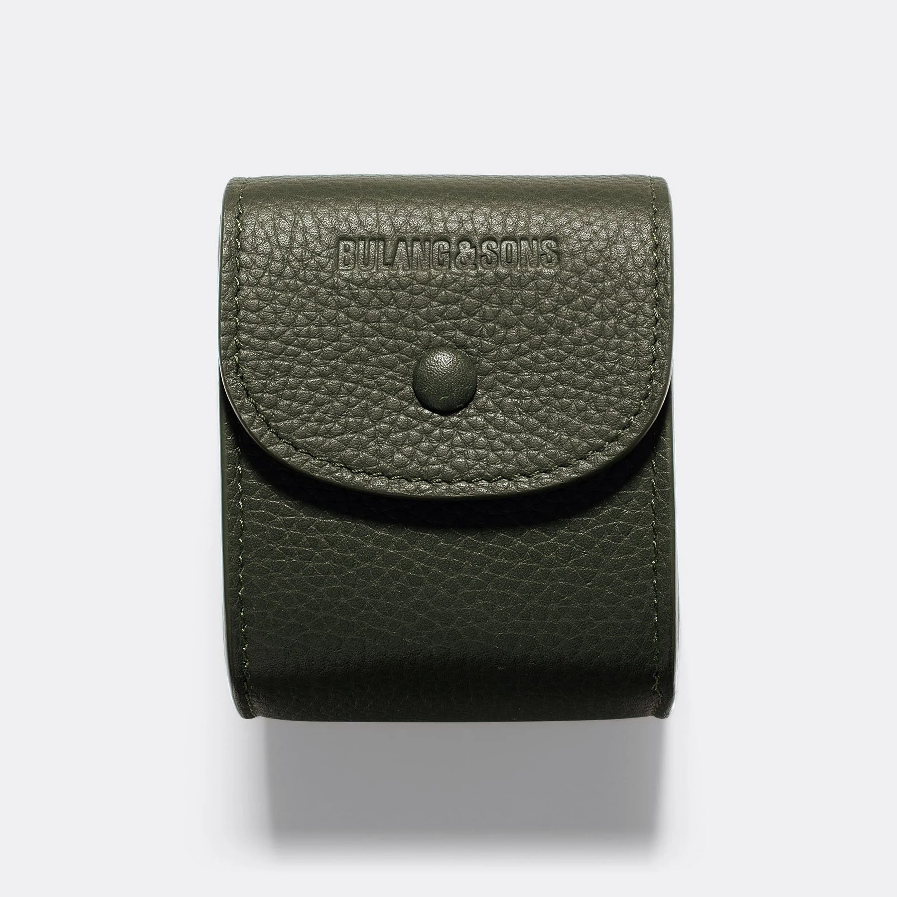 Olive Green Single Leather Watch Cube - Image 3