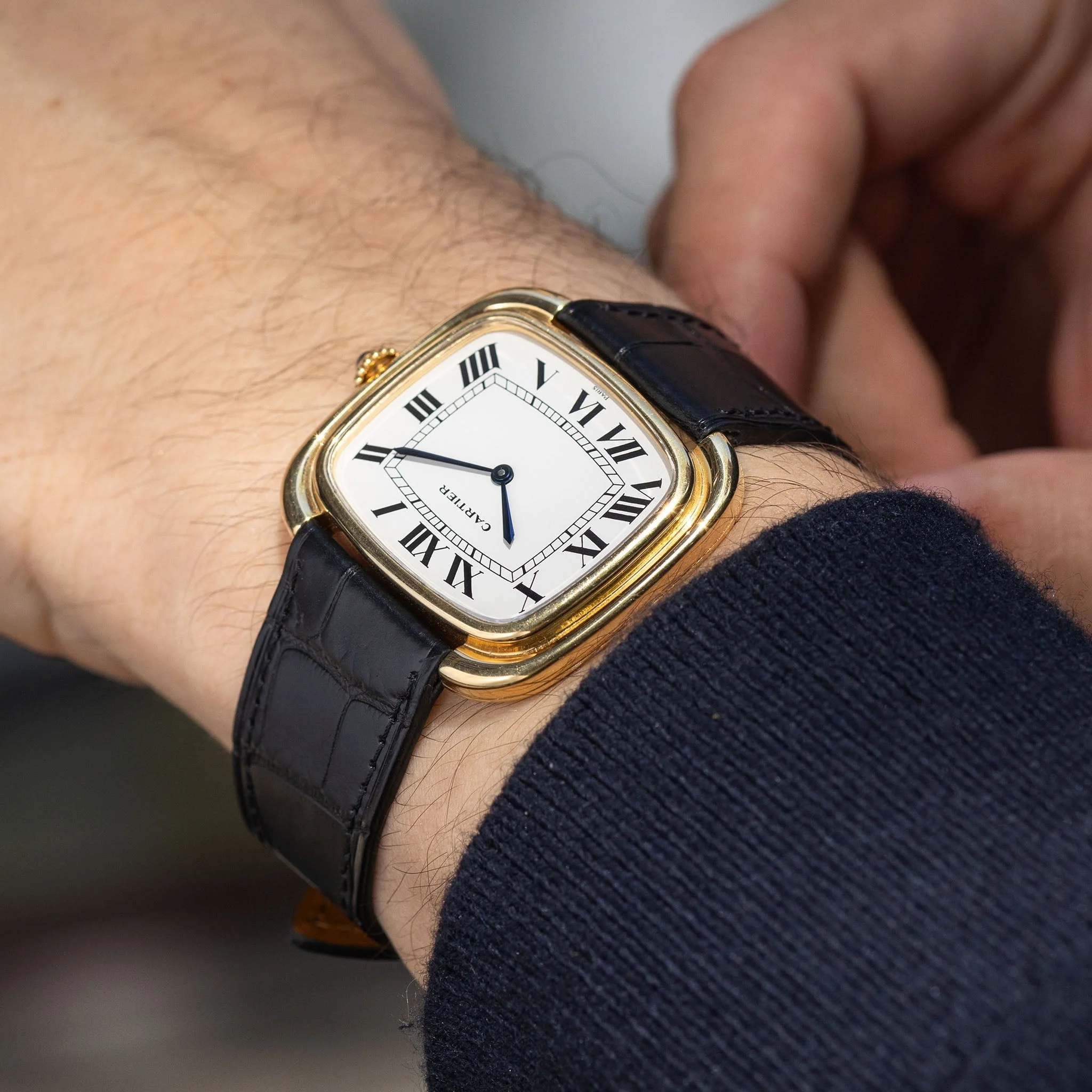 Premium Alligator Black Leather Watch Strap - Image 4