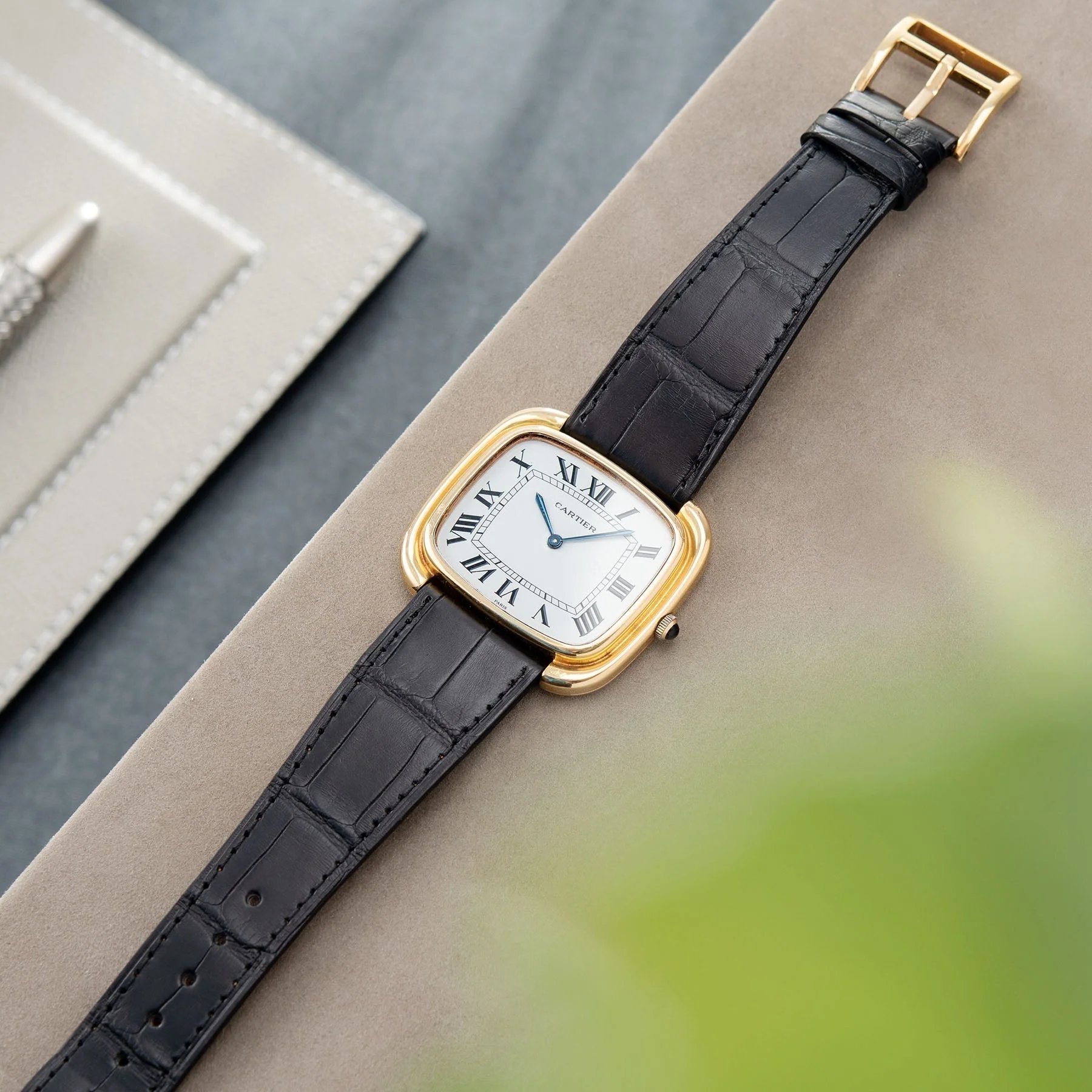 Premium Alligator Black Leather Watch Strap - Image 6