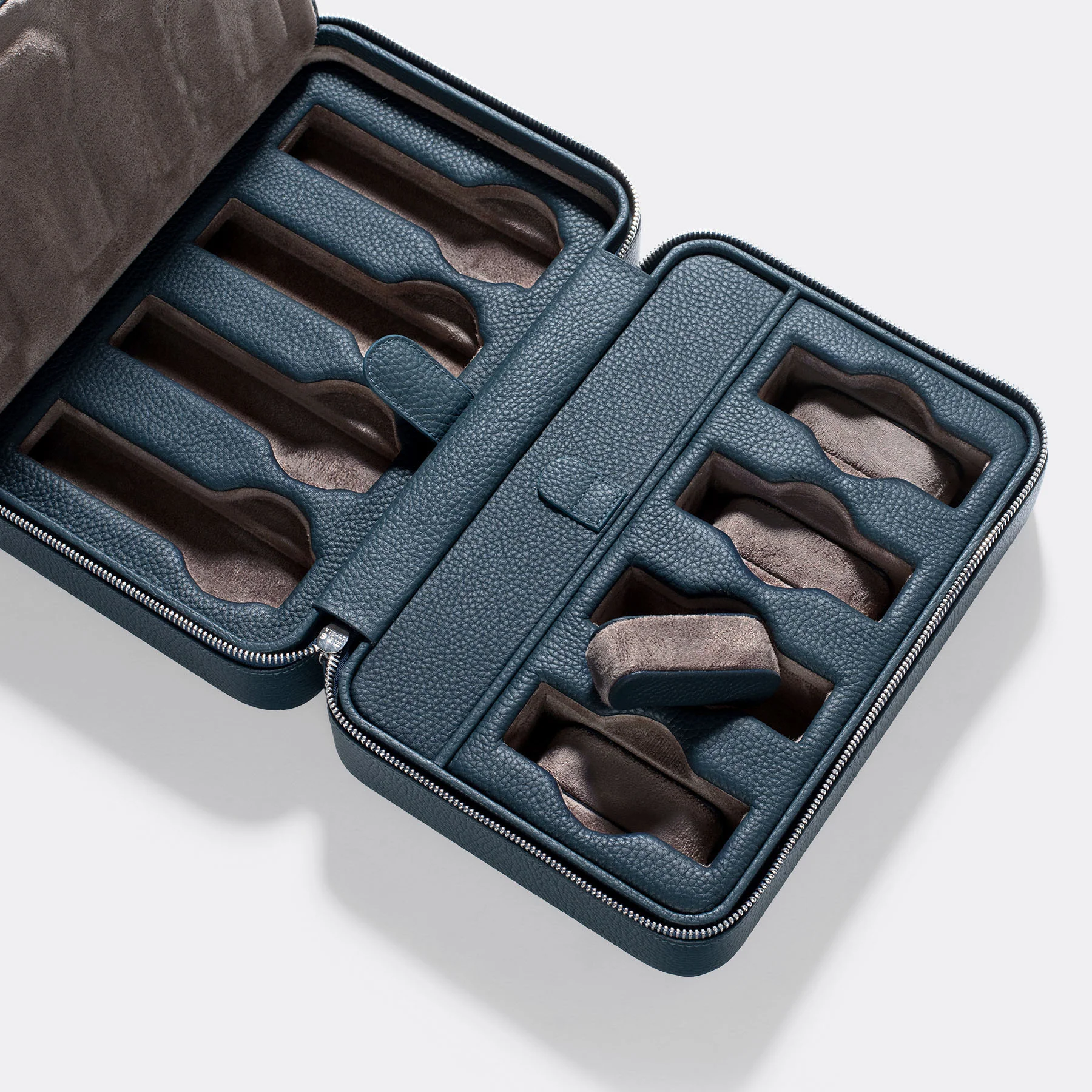 Prussian Blue Luxury Leather Watch Box by JPM - Image 3