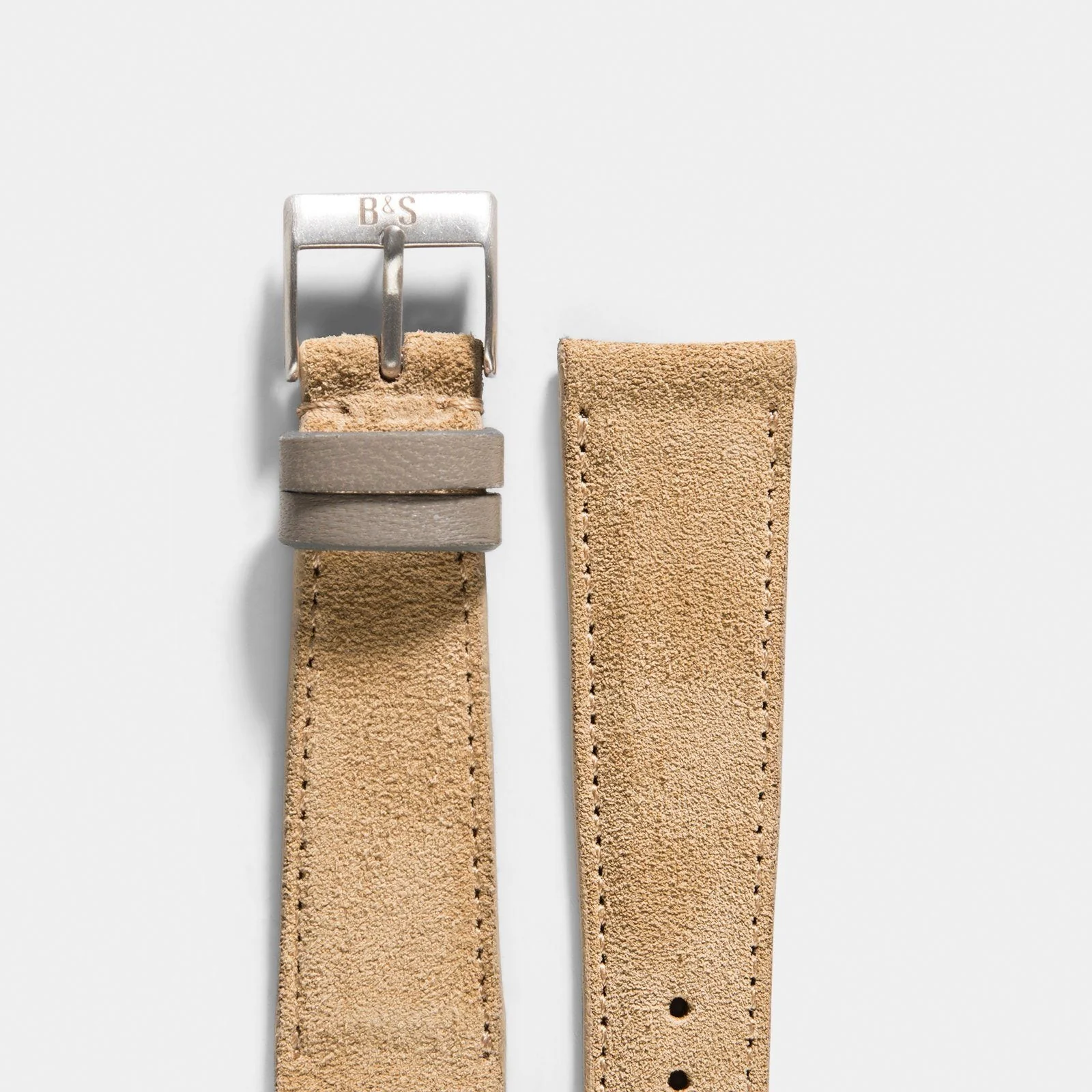 Refined Light Brown Suede Watch Strap - Image 4
