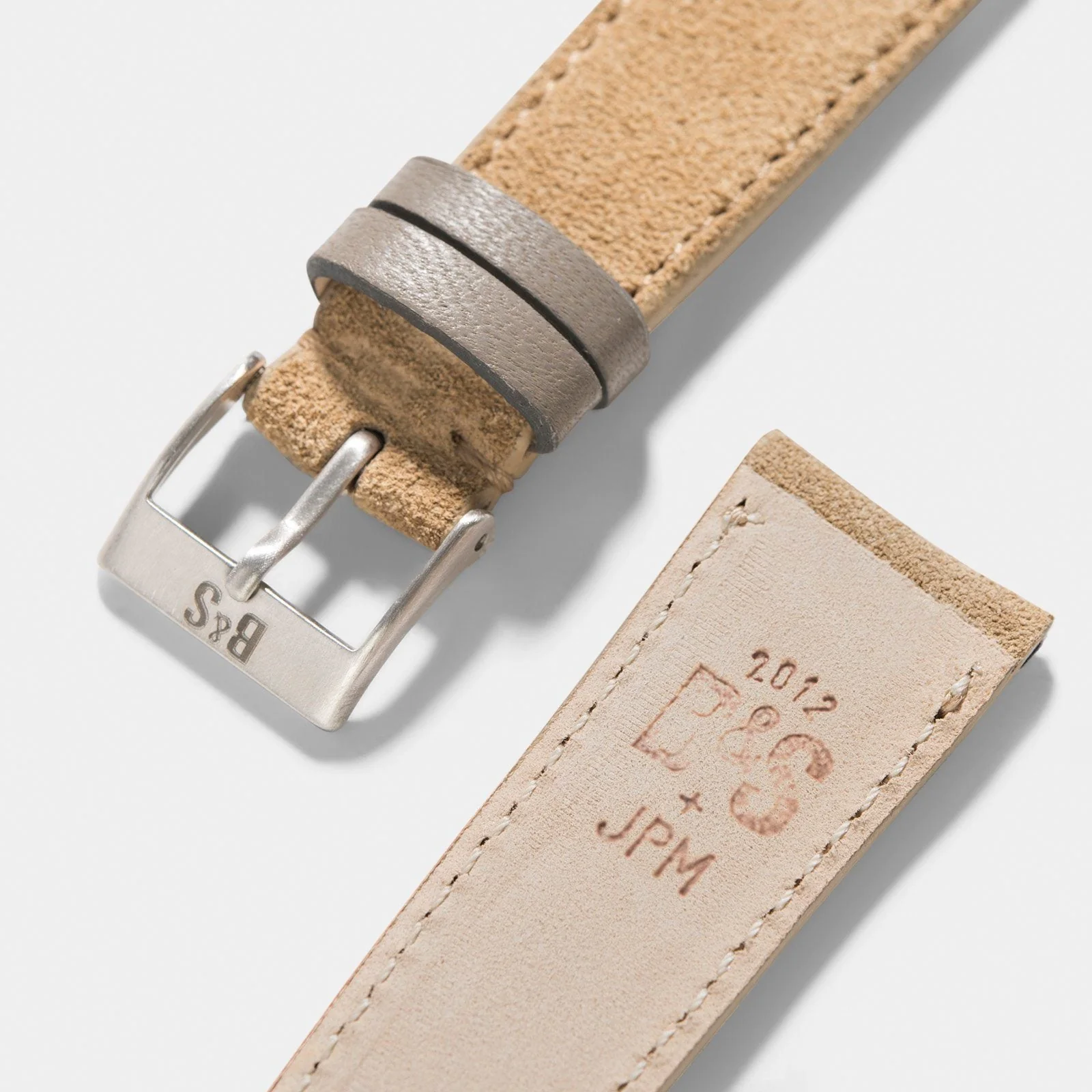 Refined Light Brown Suede Watch Strap - Image 8