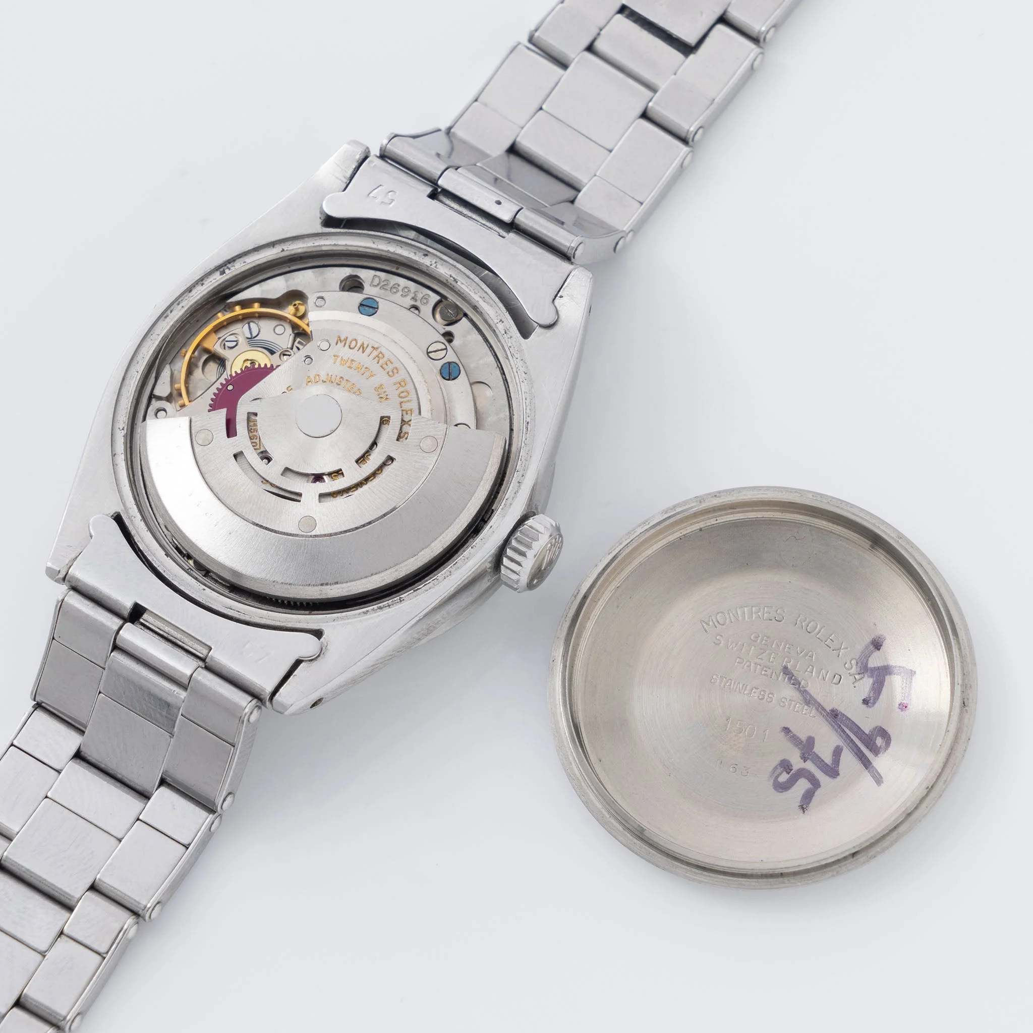 Rolex Date Tropical Gilt dial with box and original chronometer papers ref 1501 - Image 11