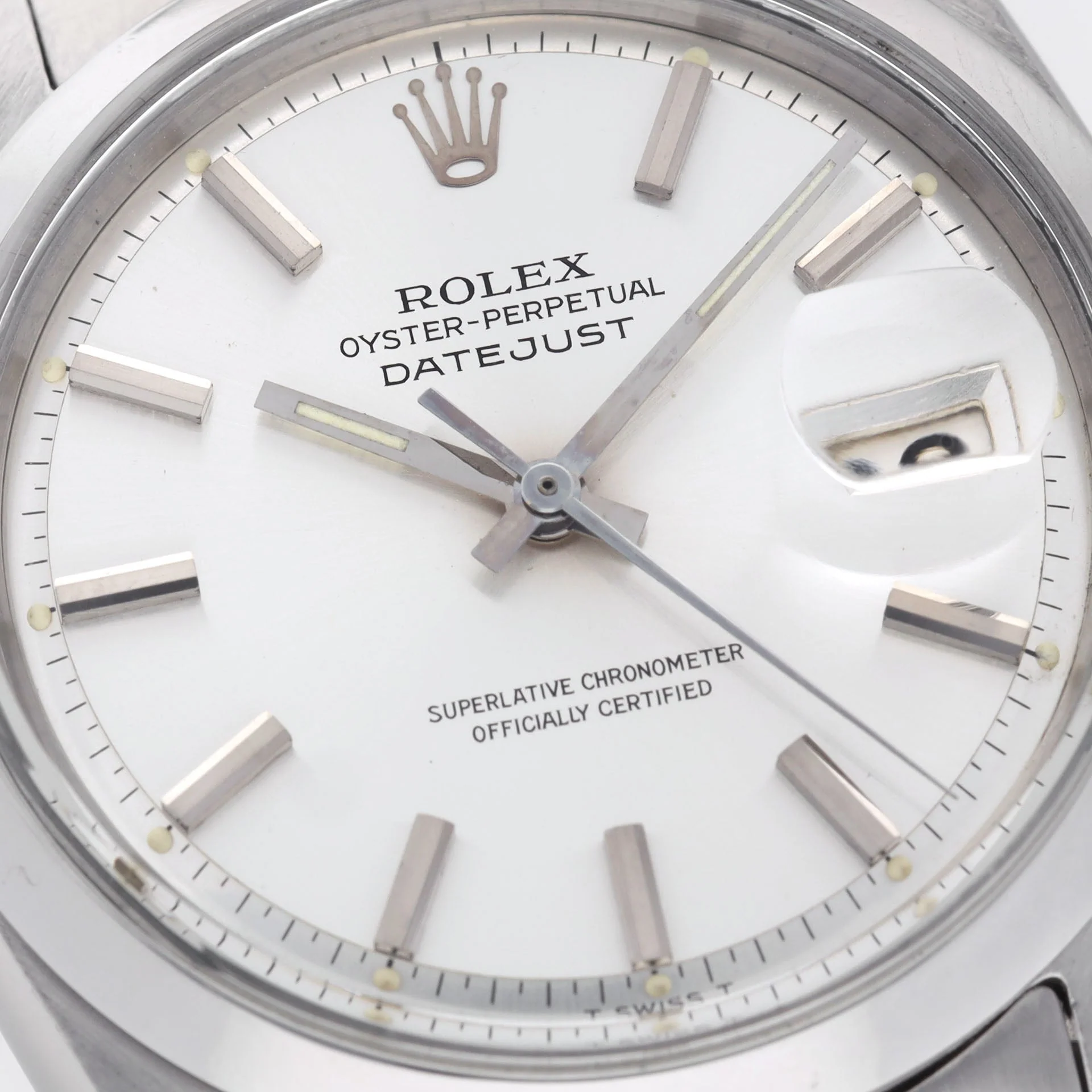 Rolex Datejust 1600 Silver Soleil Pie Pan Dial - Image 3
