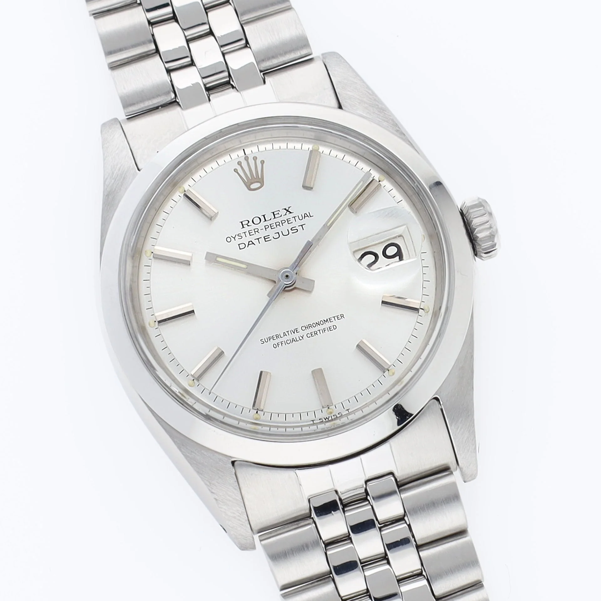 Rolex Datejust 1600 Silver Soleil Pie Pan Dial - Image 4