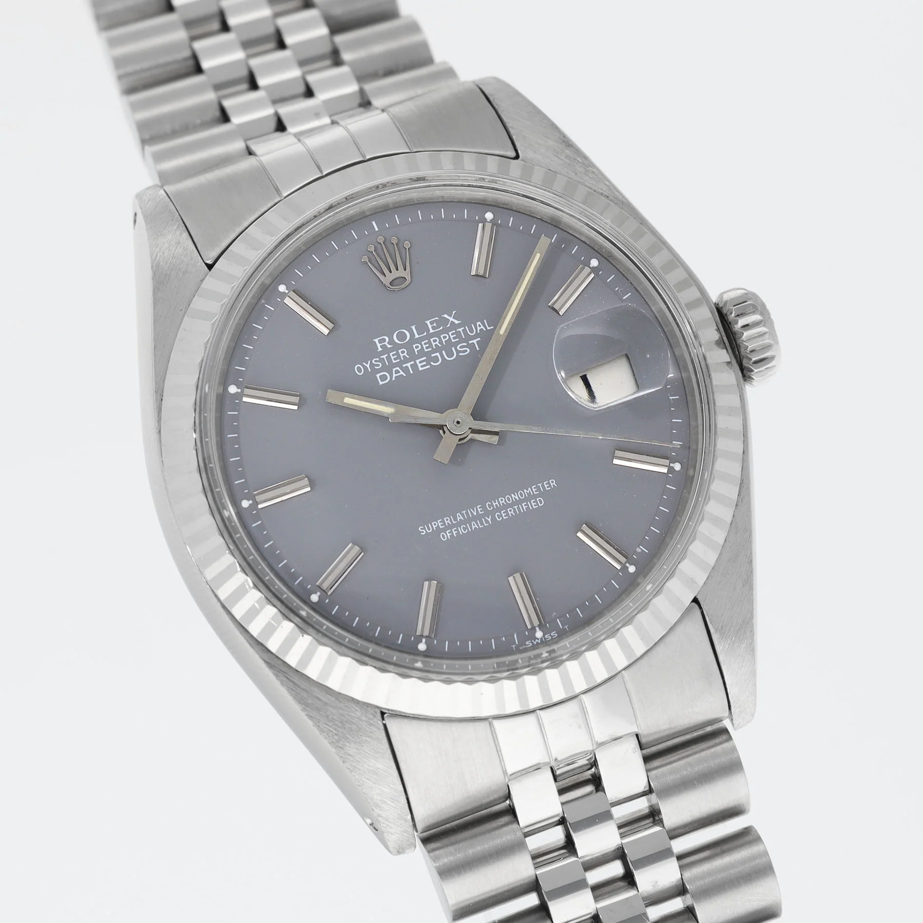 Rolex Datejust Slate Grey Dial Ref 1601 - Image 3