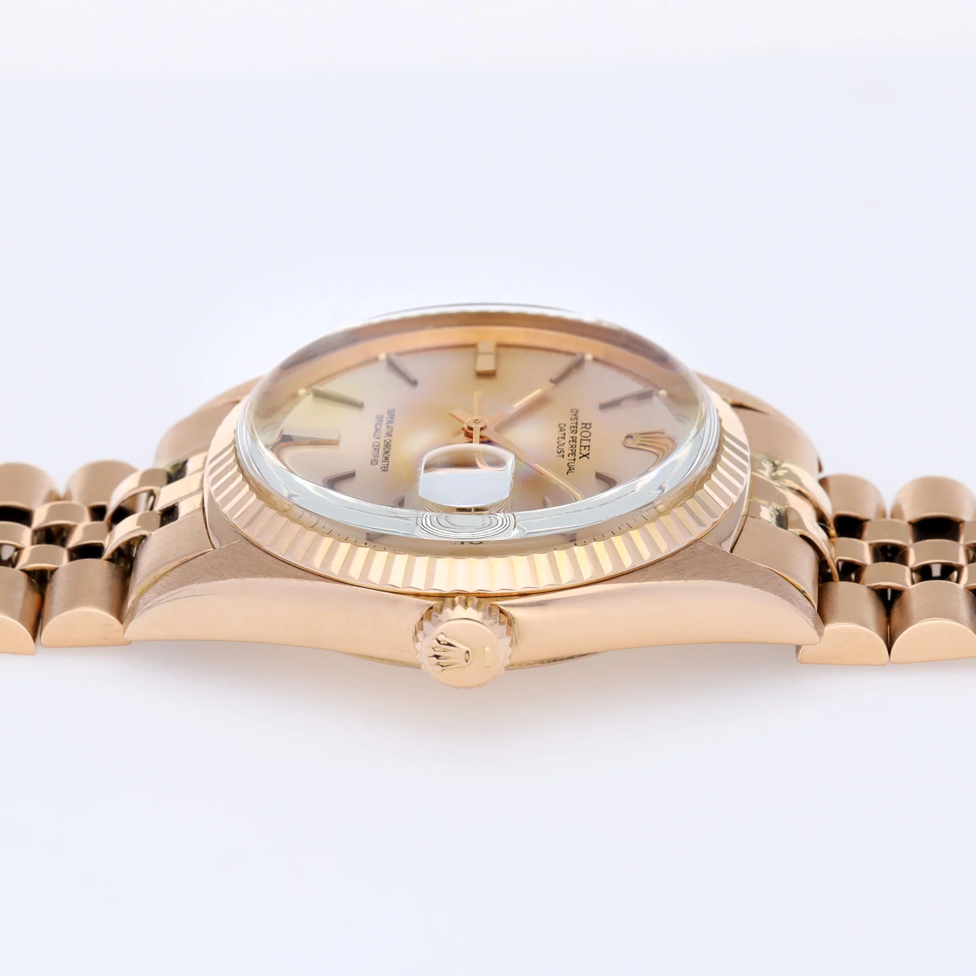 Rolex Datejust 1601 “Pink on Pink” Rose Gold Case Bracelet and Dial - Image 6