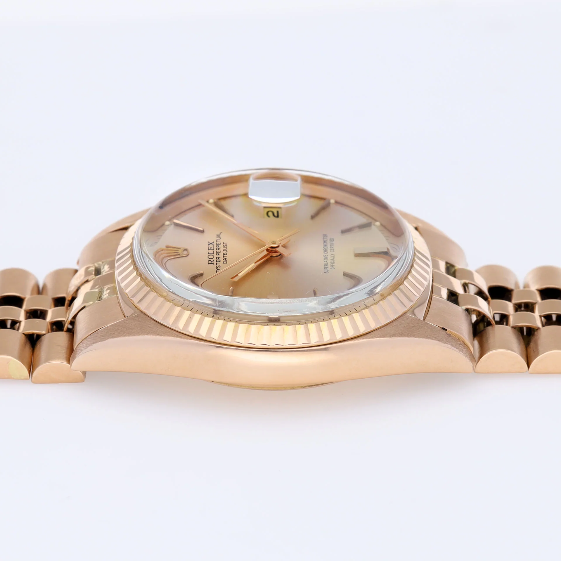Rolex Datejust 1601 “Pink on Pink” Rose Gold Case Bracelet and Dial - Image 8