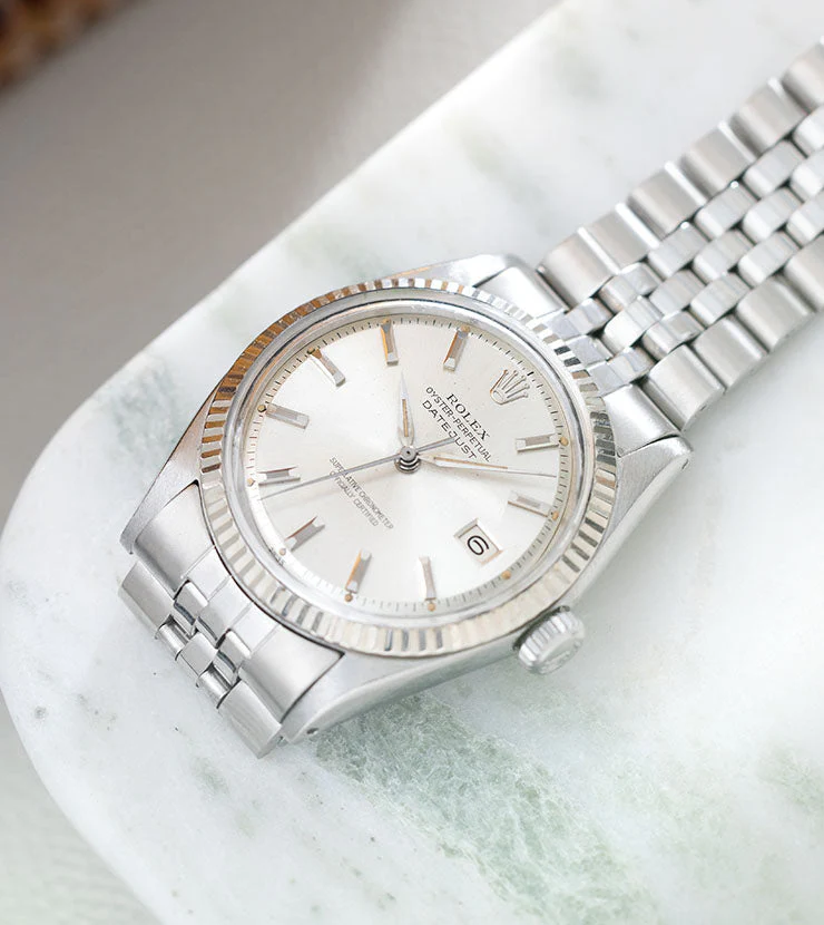 Rolex Datejust 1601 Silver Dial White Gold Bezel - Image 10