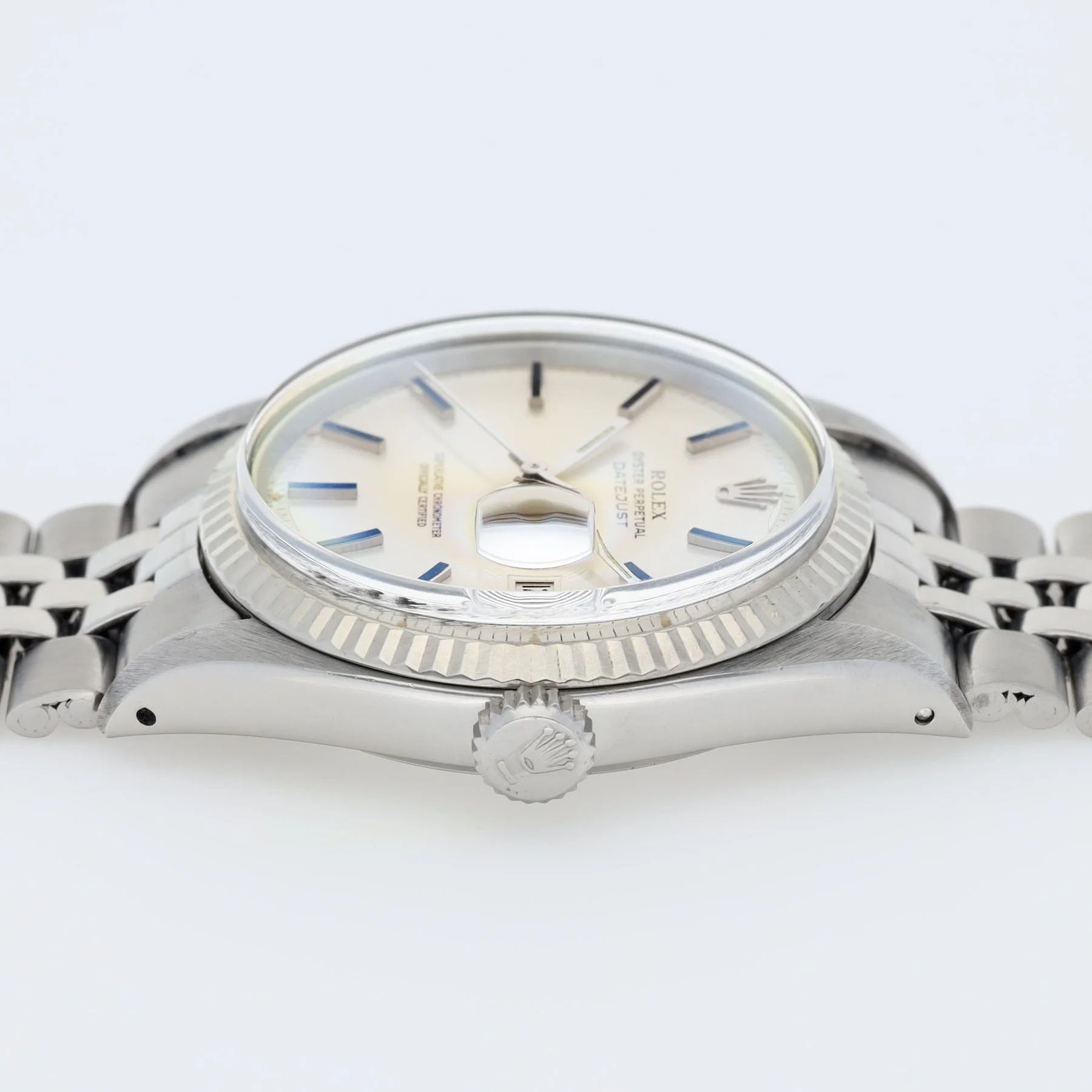 Rolex Datejust 1601 White Gold Bezel Silver Pie Pan Dial - Image 6