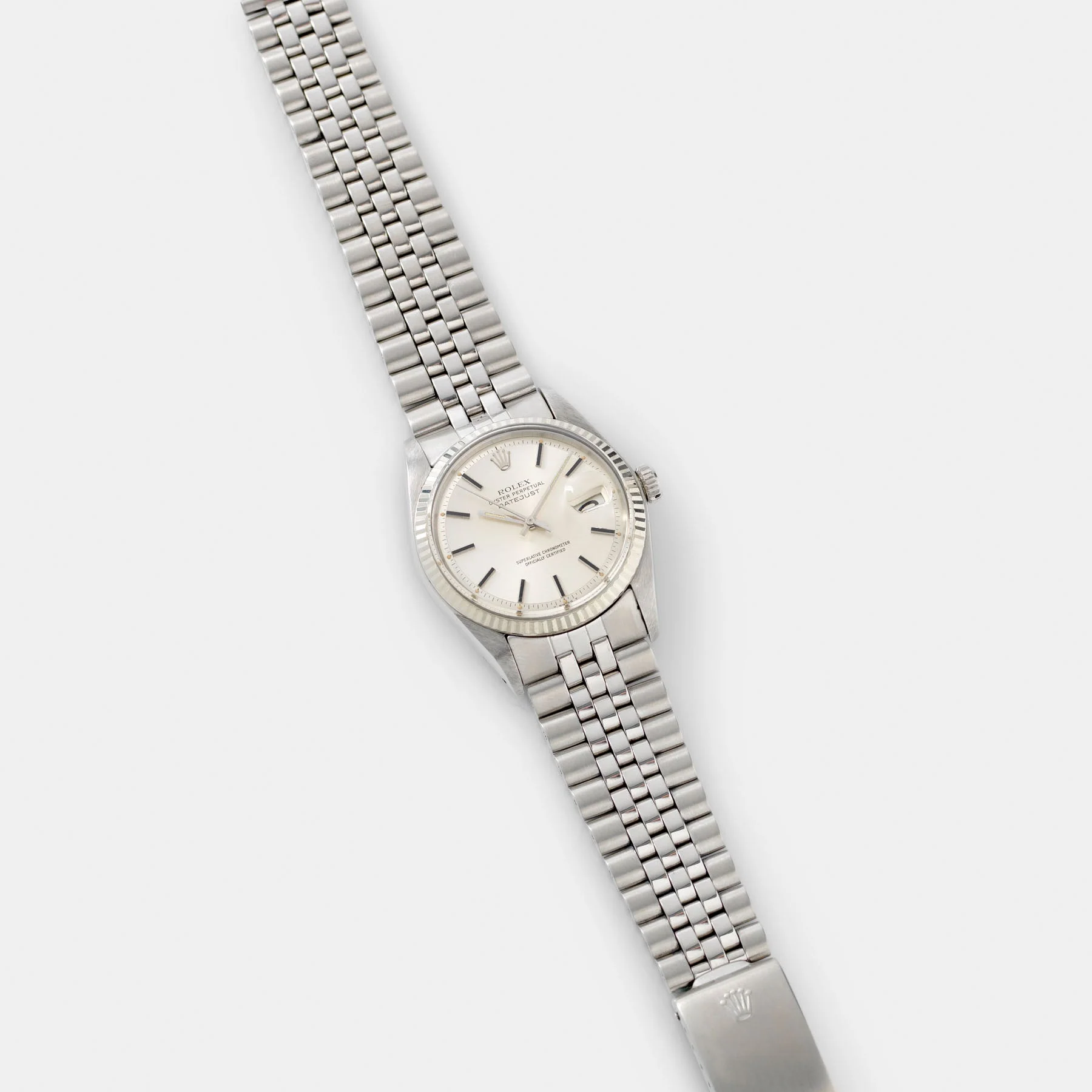 Rolex Datejust 1601 White Gold Bezel Silver Pie Pan Dial - Image 9