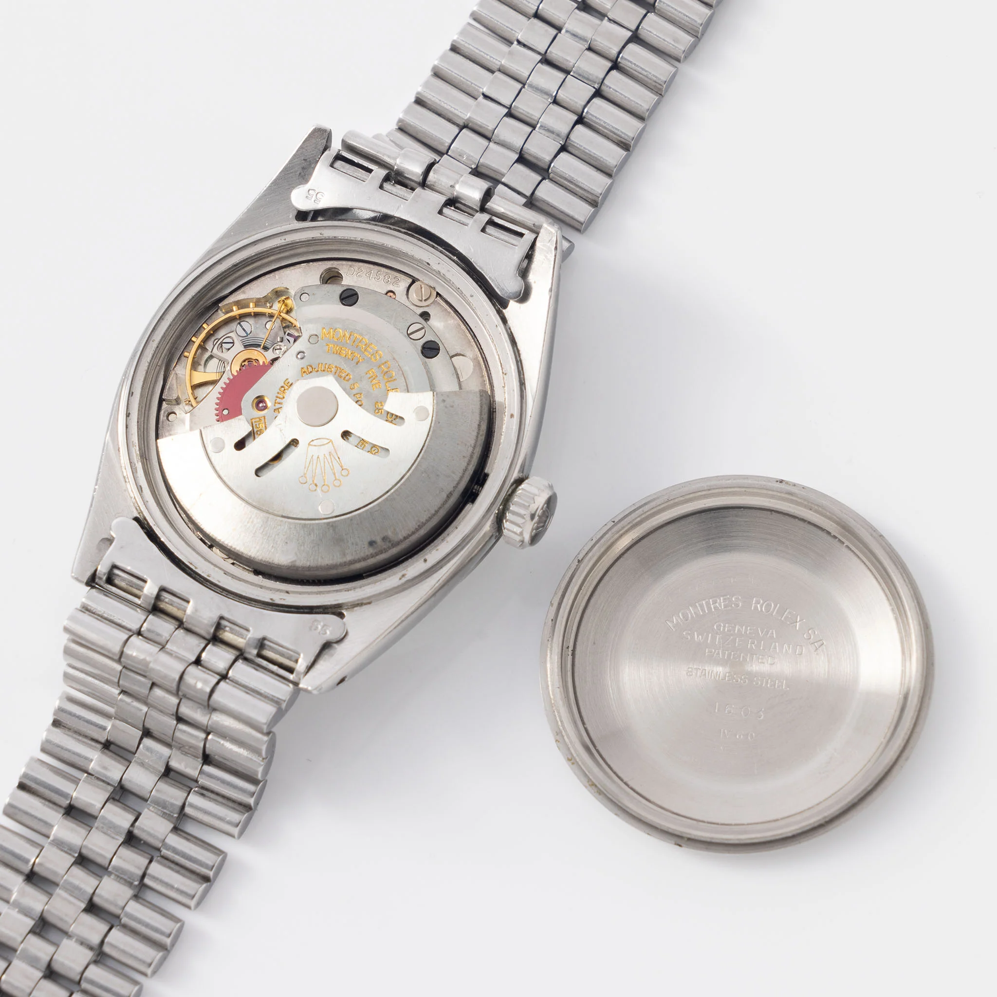 Rolex Datejust Bamboo Bezel Silver Swiss Only Dial Double Papers Ref 1603 - Image 10