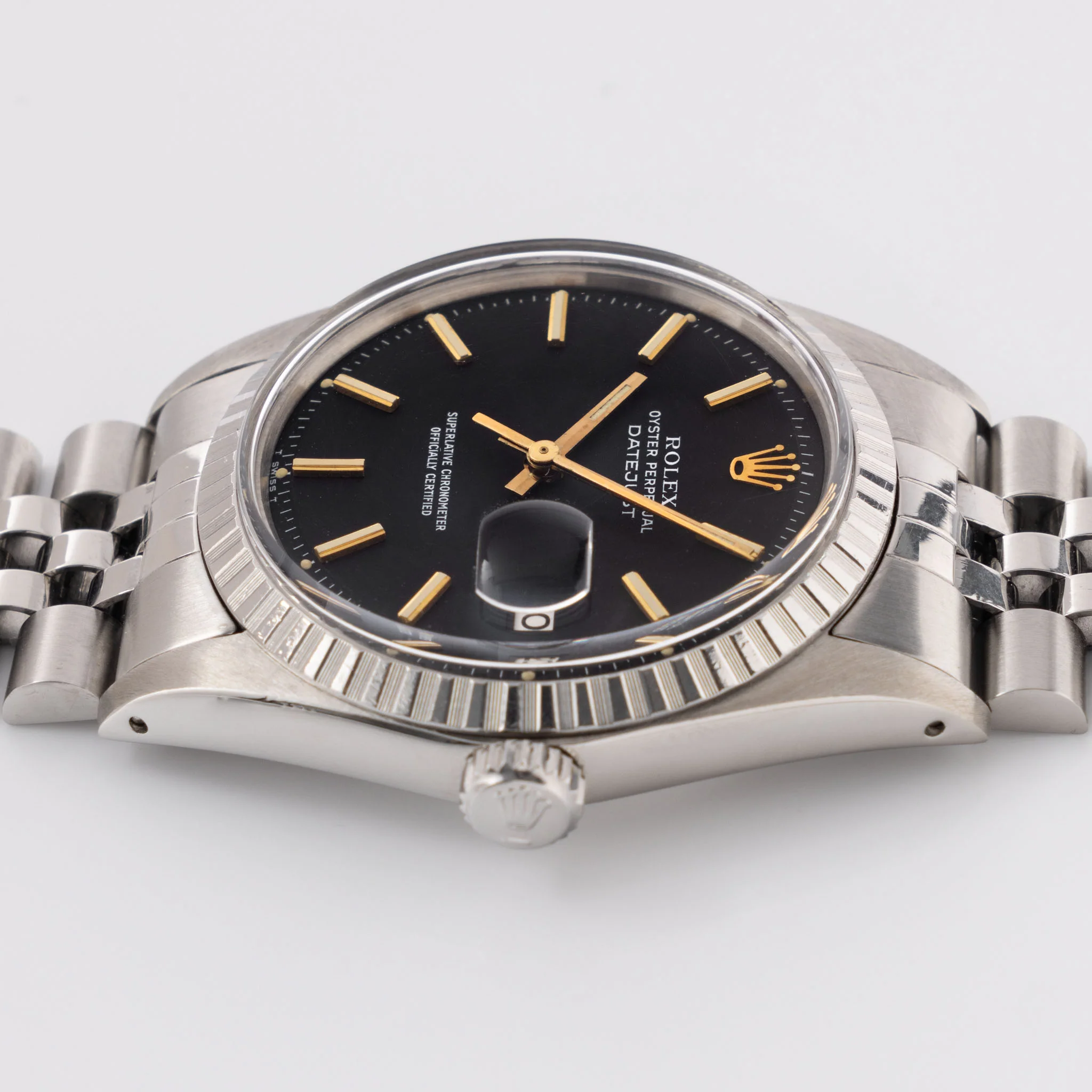 Rolex Datejust Matte Black Dial Ref 1603 - Image 6