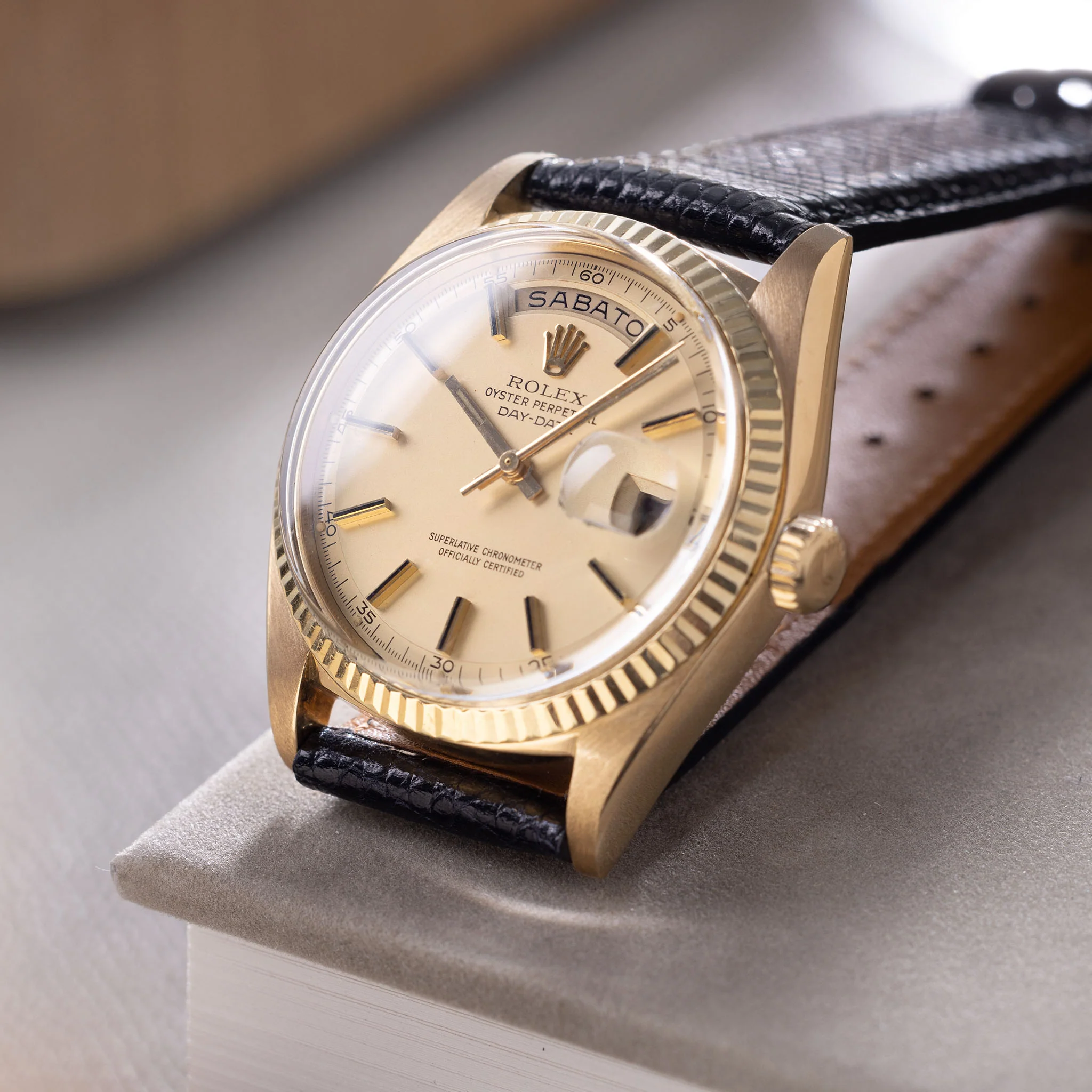 Rolex Day-date Yellow Gold Matte Champagne Dial ref 1803 - Image 3