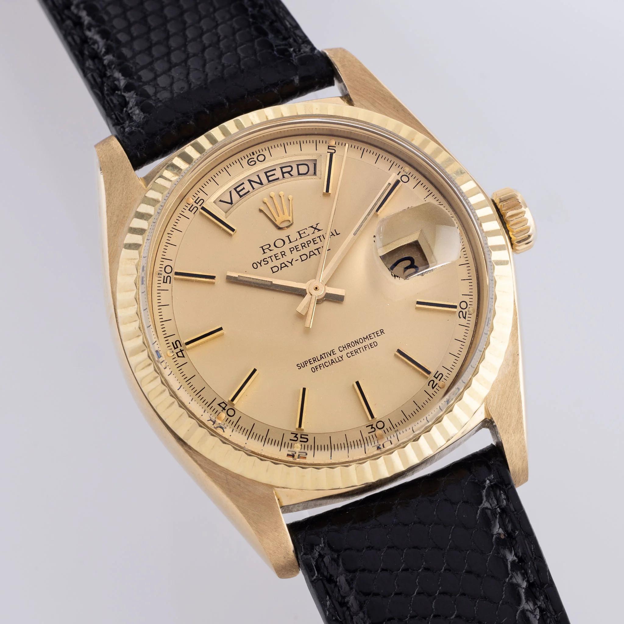 Rolex Day-date Yellow Gold Matte Champagne Dial ref 1803 - Image 4