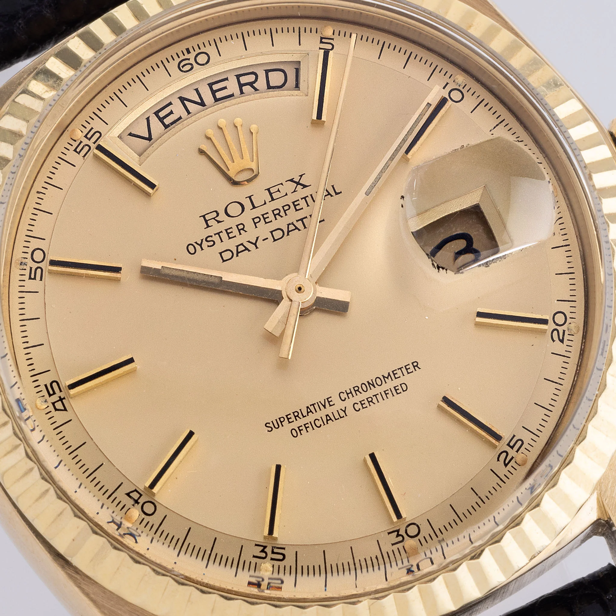 Rolex Day-date Yellow Gold Matte Champagne Dial ref 1803 - Image 5
