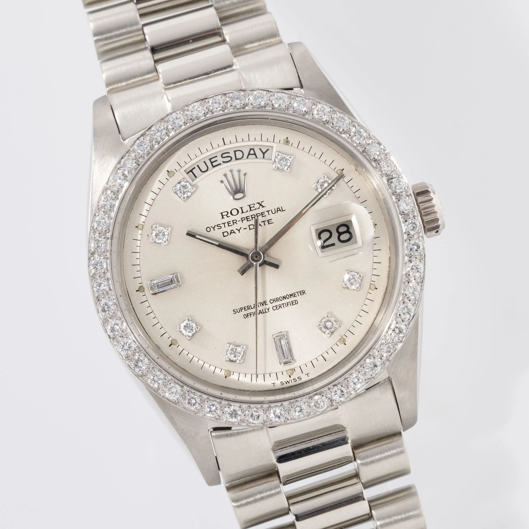 Rolex Day-Date White Gold Diamond Set Dial ref 1803 - Image 5