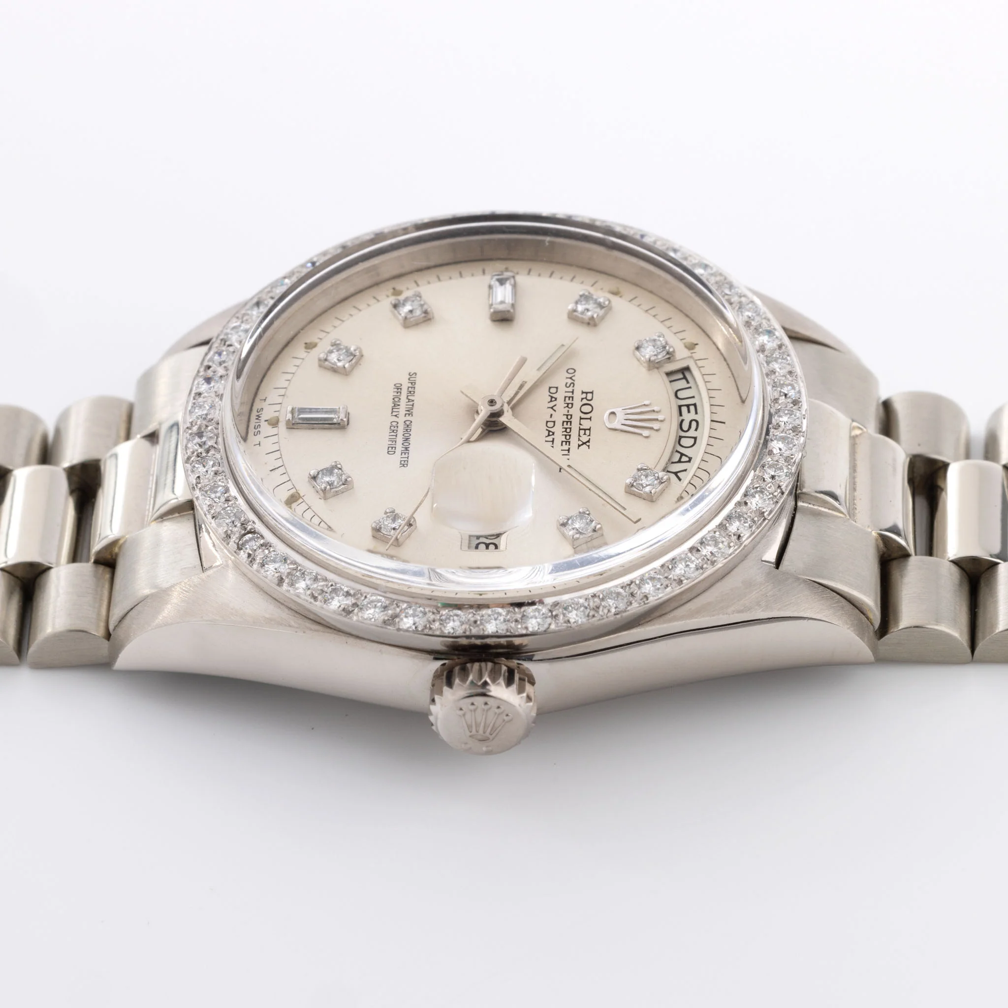 Rolex Day-Date White Gold Diamond Set Dial ref 1803 - Image 7