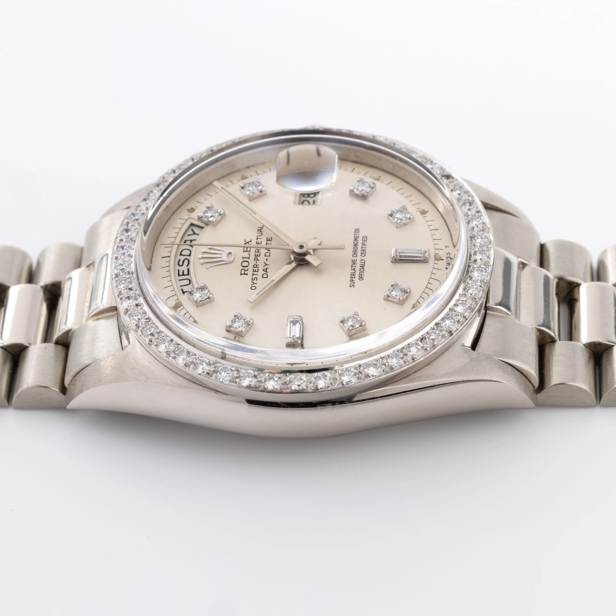 Rolex Day-Date White Gold Diamond Set Dial ref 1803 - Image 8