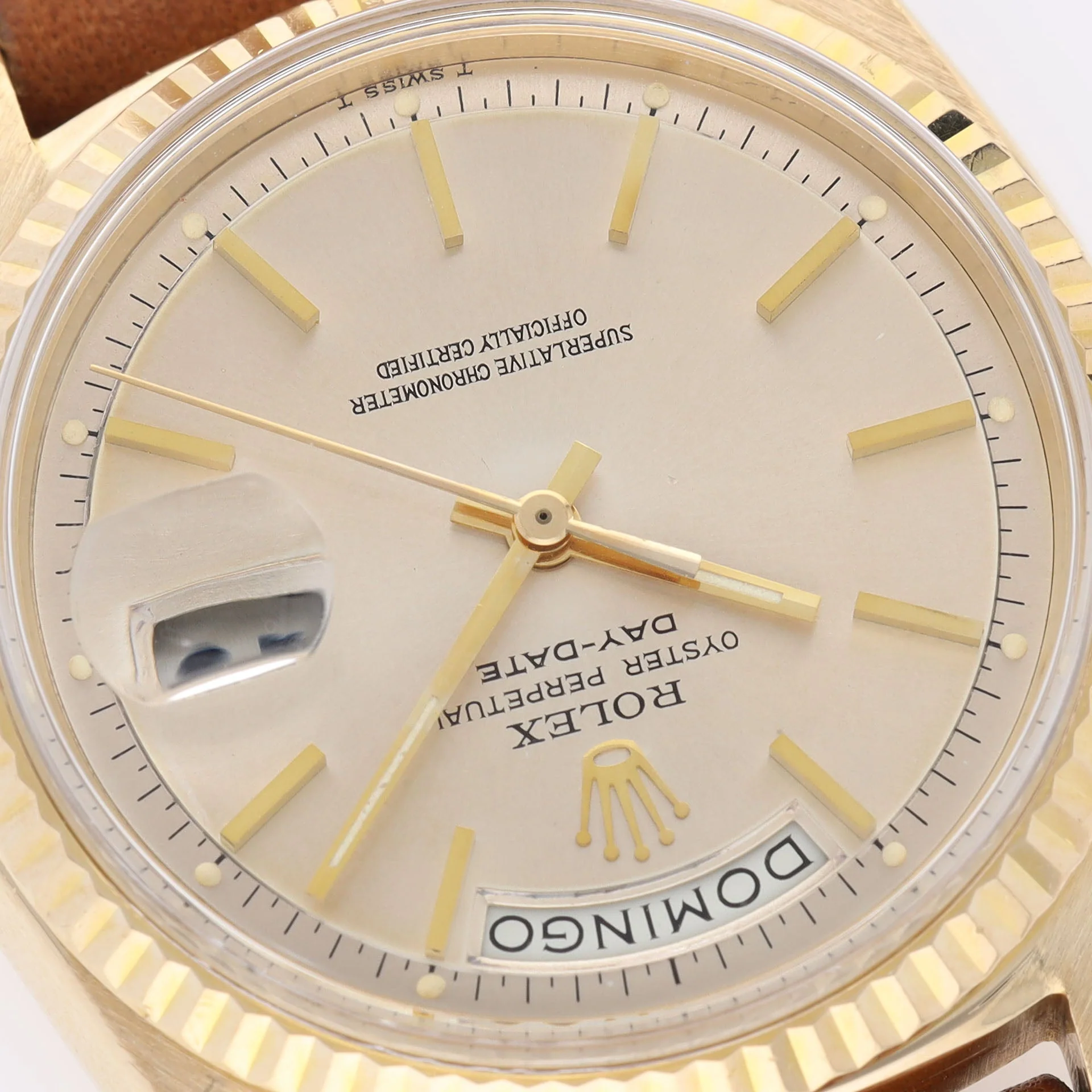 Rolex Day-Date 1803 Yellow Gold Cream Soleil Dial - Image 5