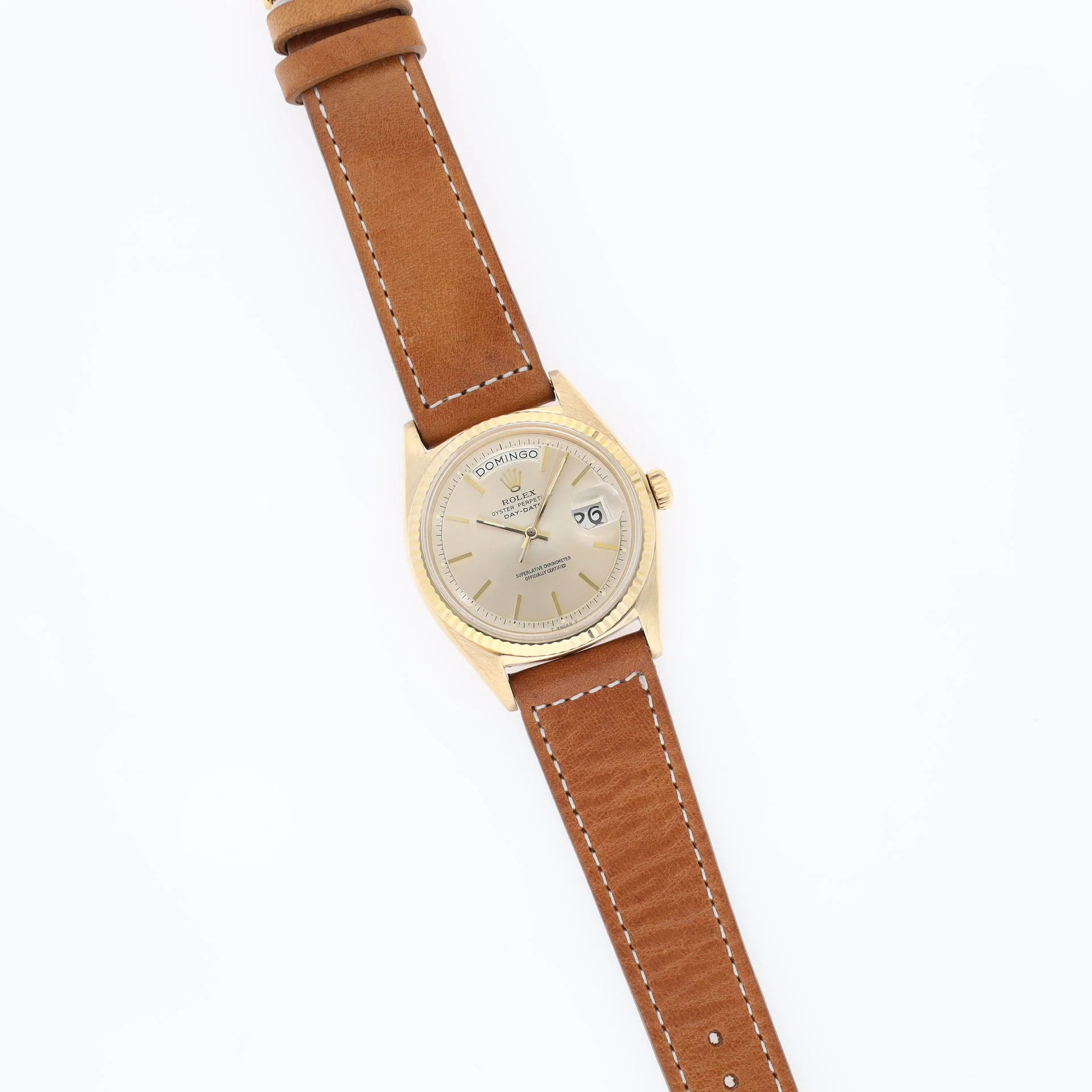 Rolex Day-Date 1803 Yellow Gold Cream Soleil Dial - Image 6