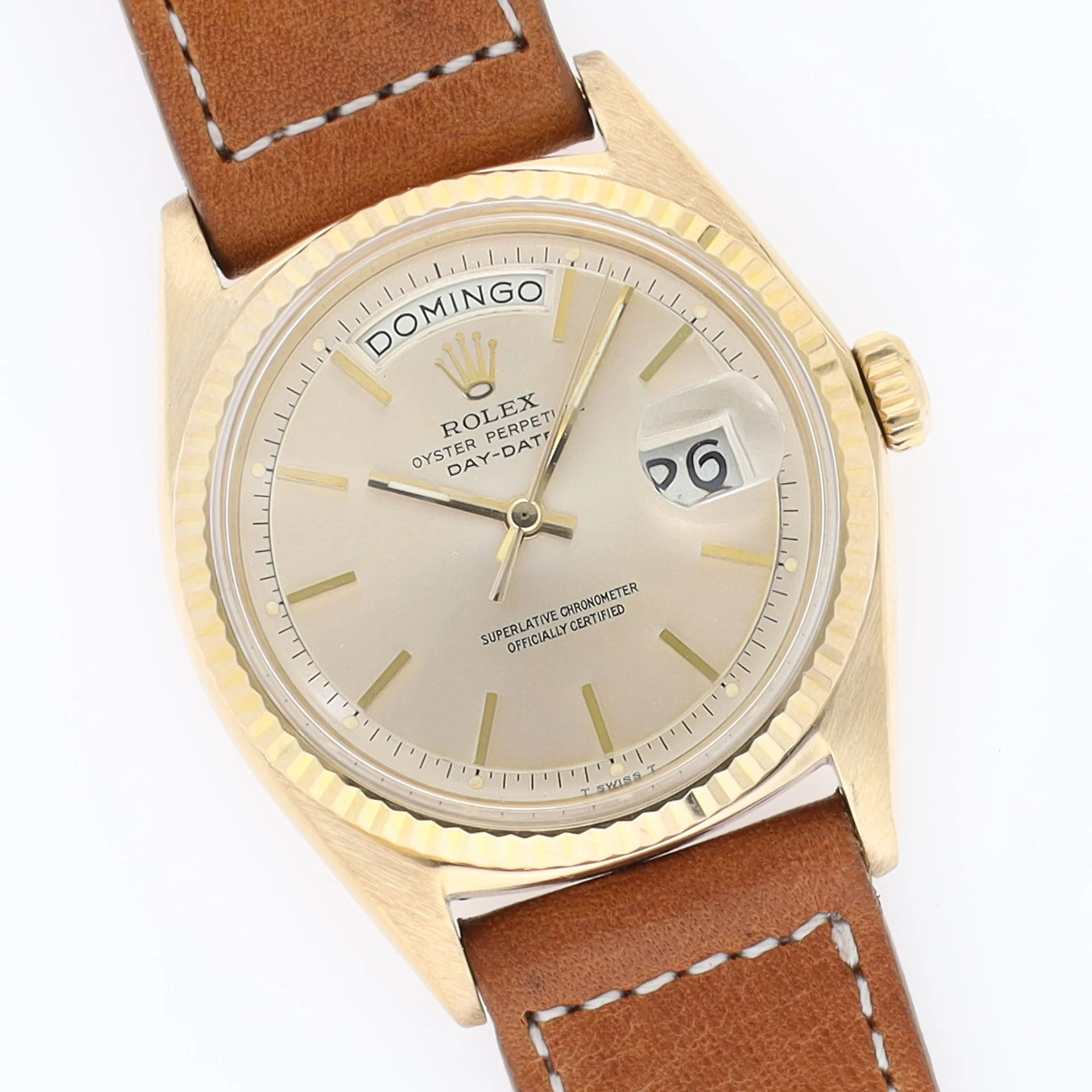 Rolex Day-Date 1803 Yellow Gold Cream Soleil Dial - Image 8