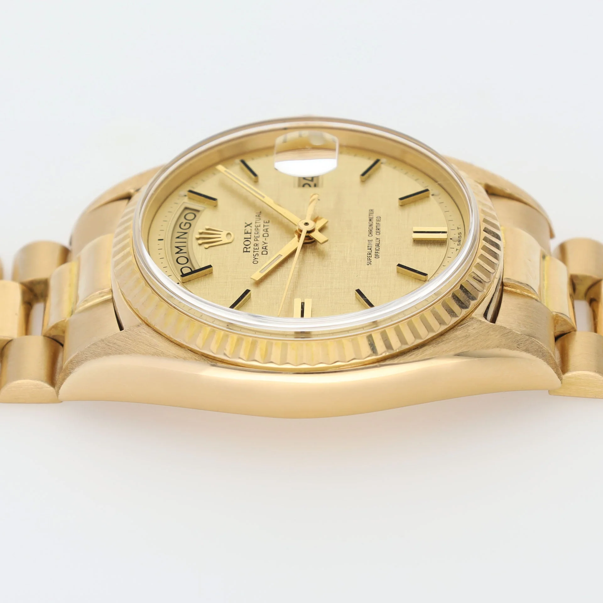 Rolex Day-Date 1803 Yellow Gold Linen Dial - Image 10