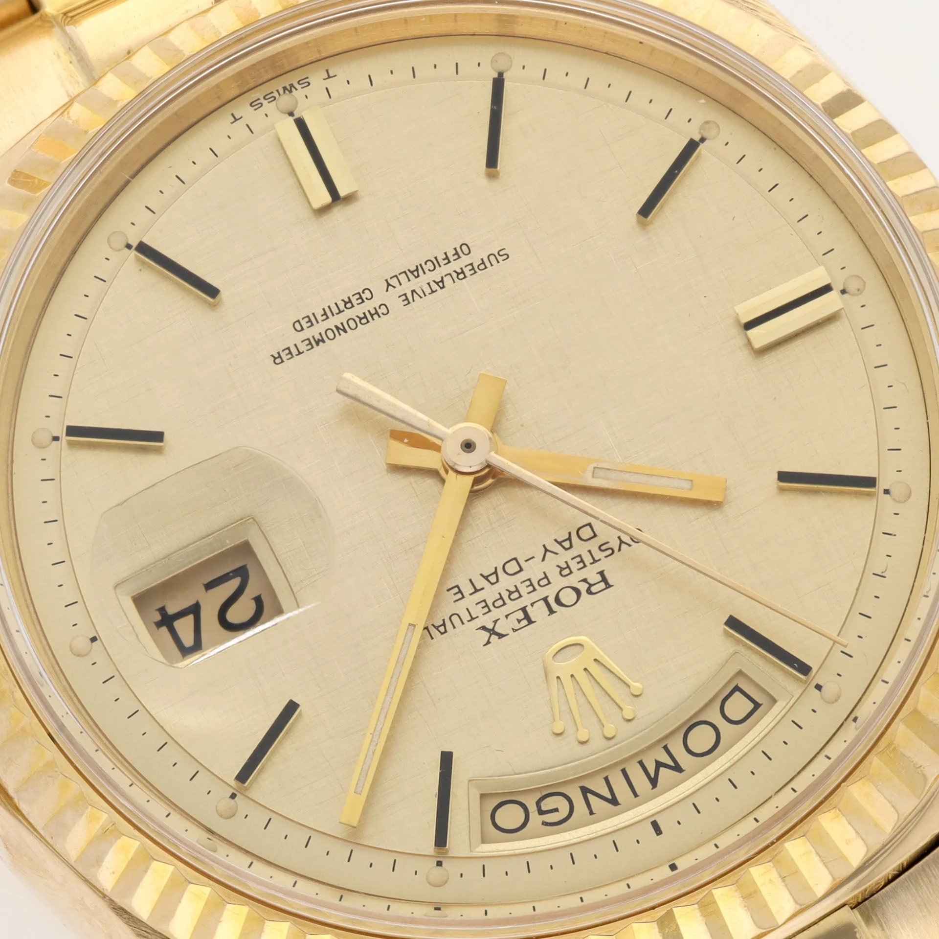 Rolex Day-Date 1803 Yellow Gold Linen Dial - Image 11