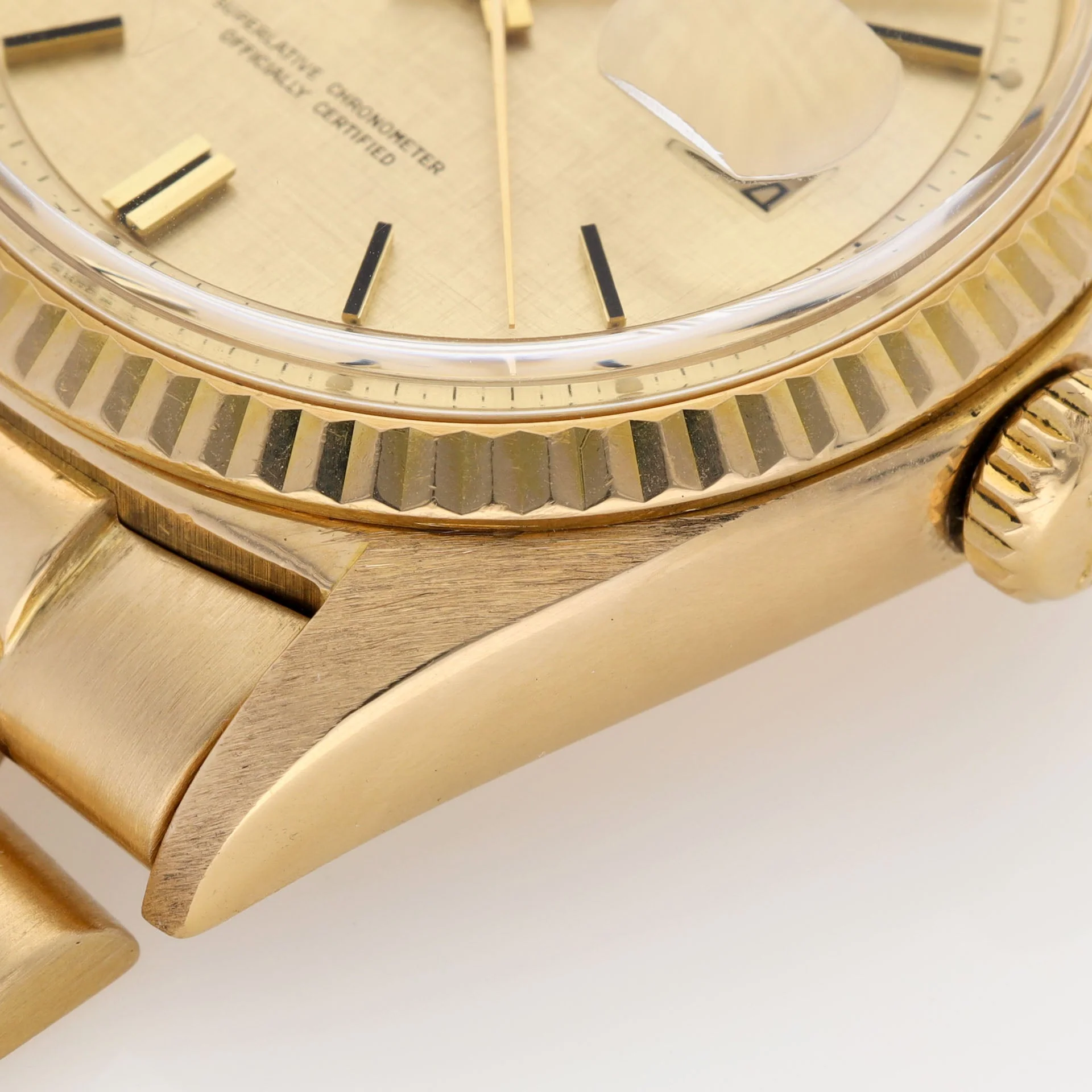 Rolex Day-Date 1803 Yellow Gold Linen Dial - Image 4