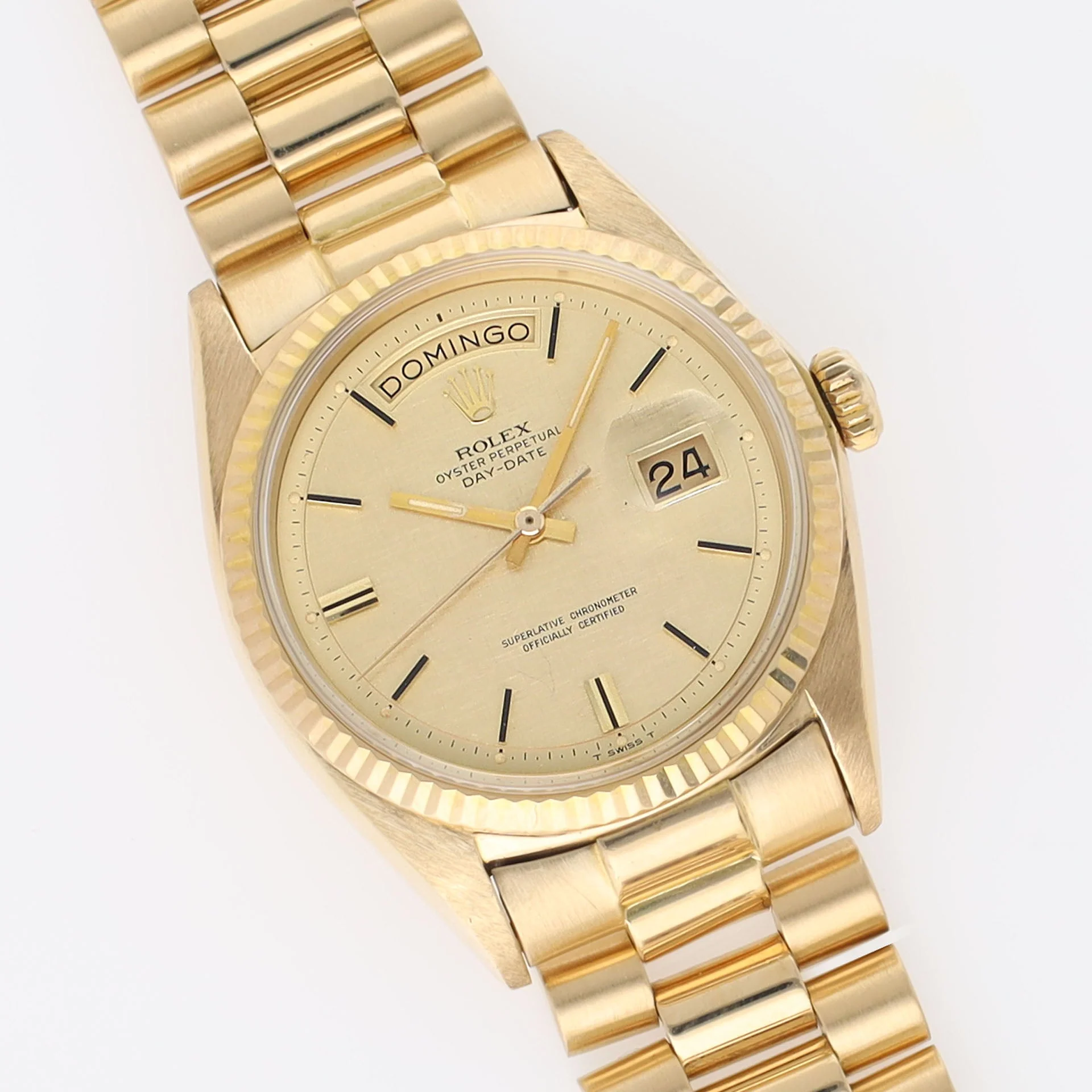 Rolex Day-Date 1803 Yellow Gold Linen Dial - Image 5