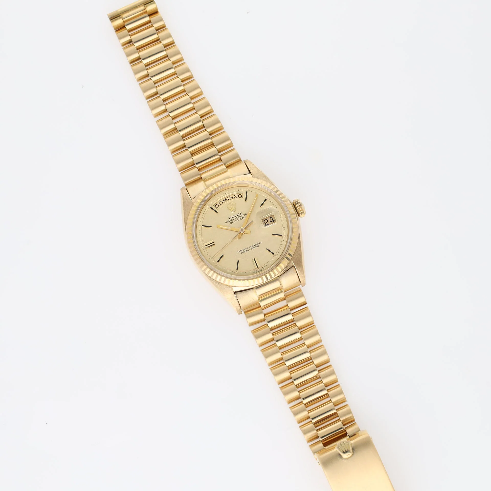 Rolex Day-Date 1803 Yellow Gold Linen Dial - Image 6