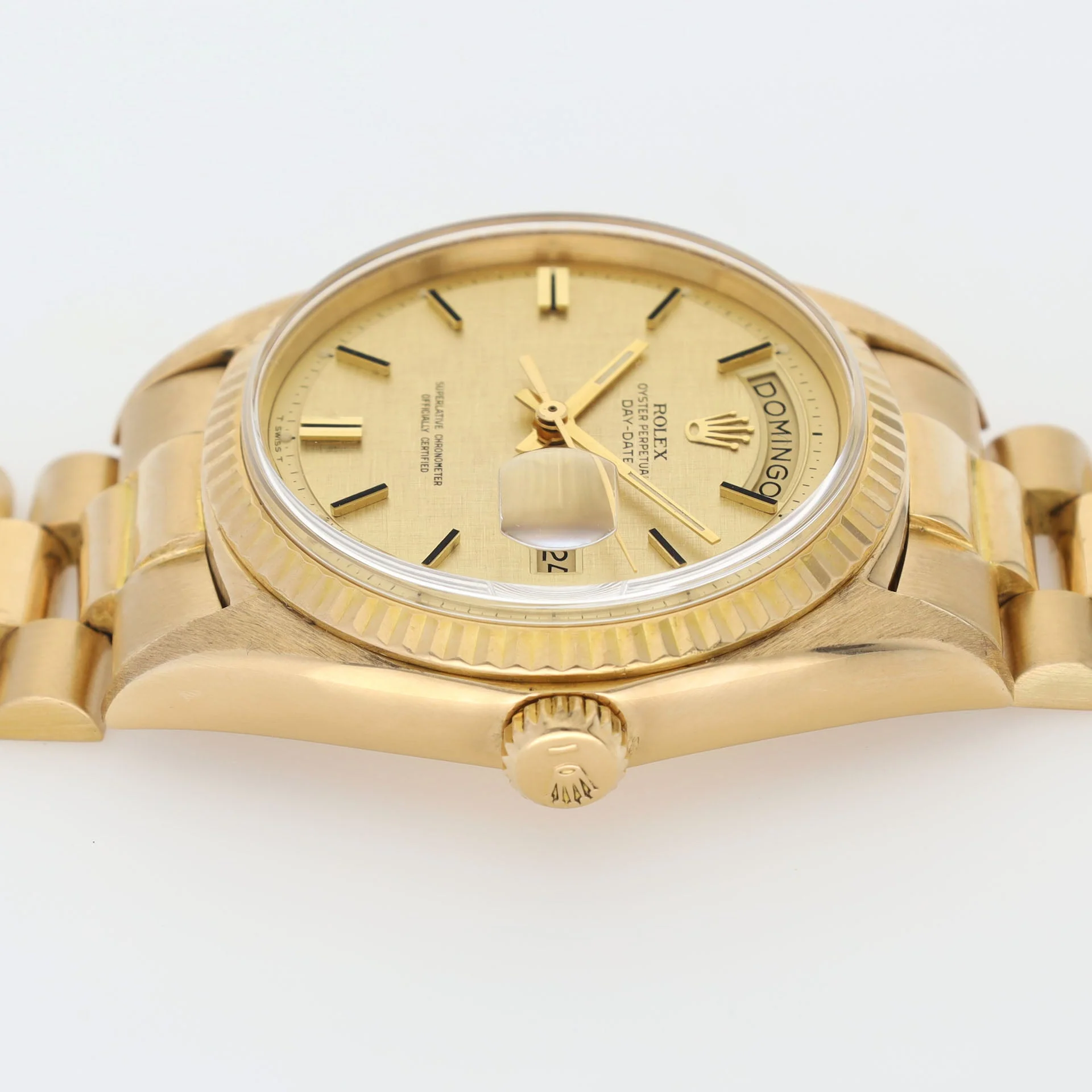 Rolex Day-Date 1803 Yellow Gold Linen Dial - Image 9