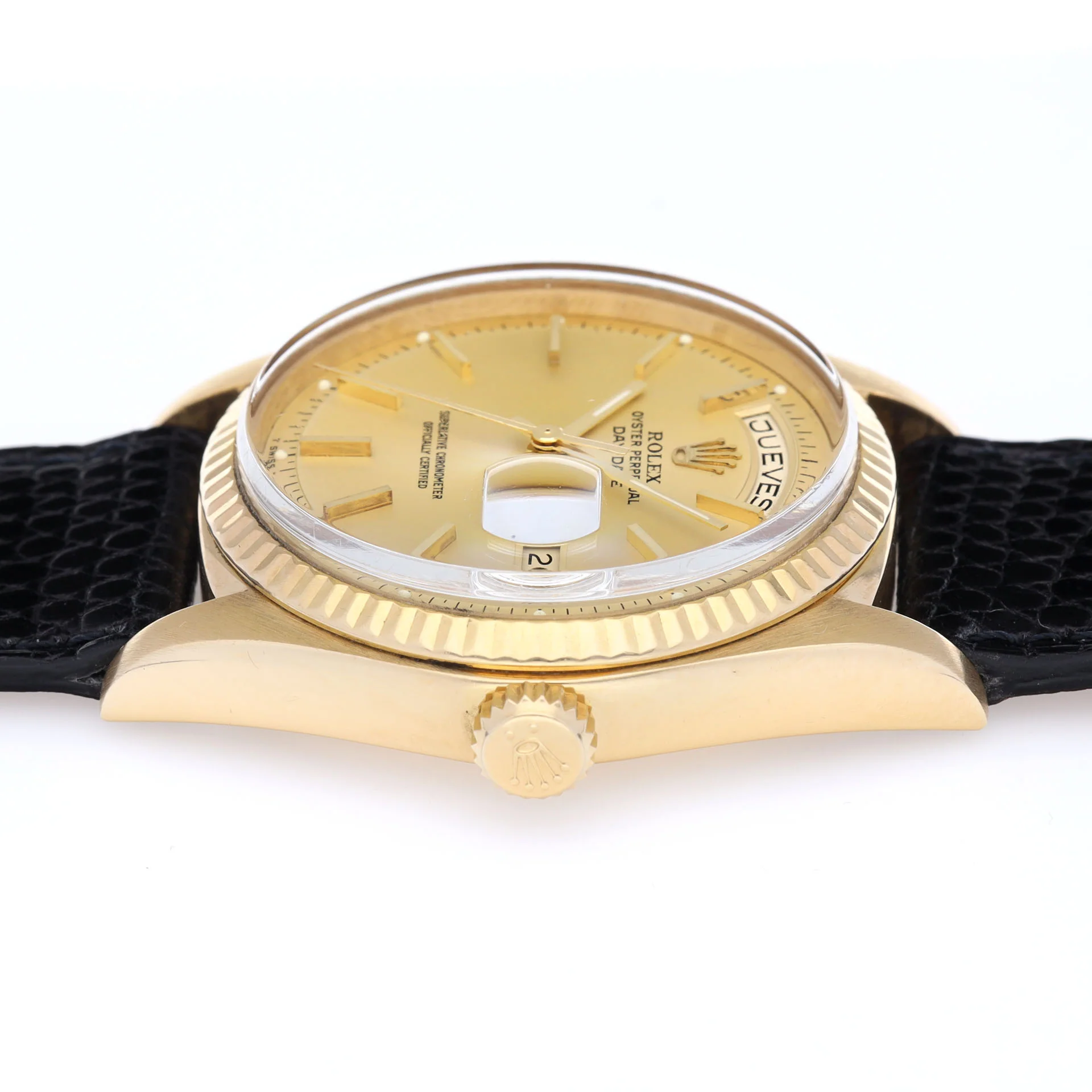 Rolex Day-Date 1803 Yellow Gold Champagne Pie-Pan Dial - Image 5