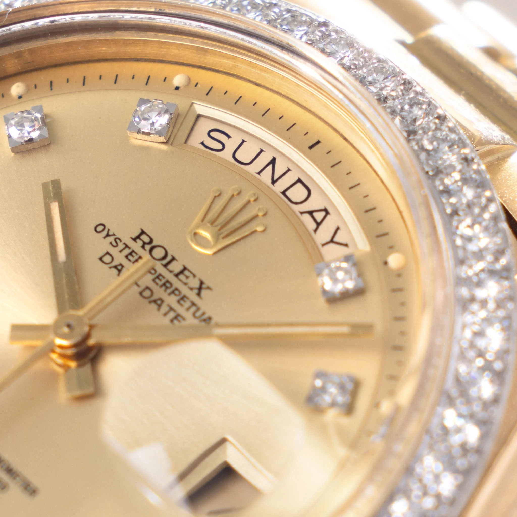 Rolex Day-Date Yellow Gold Champagne Diamond Dial Ref 1804 - Image 6