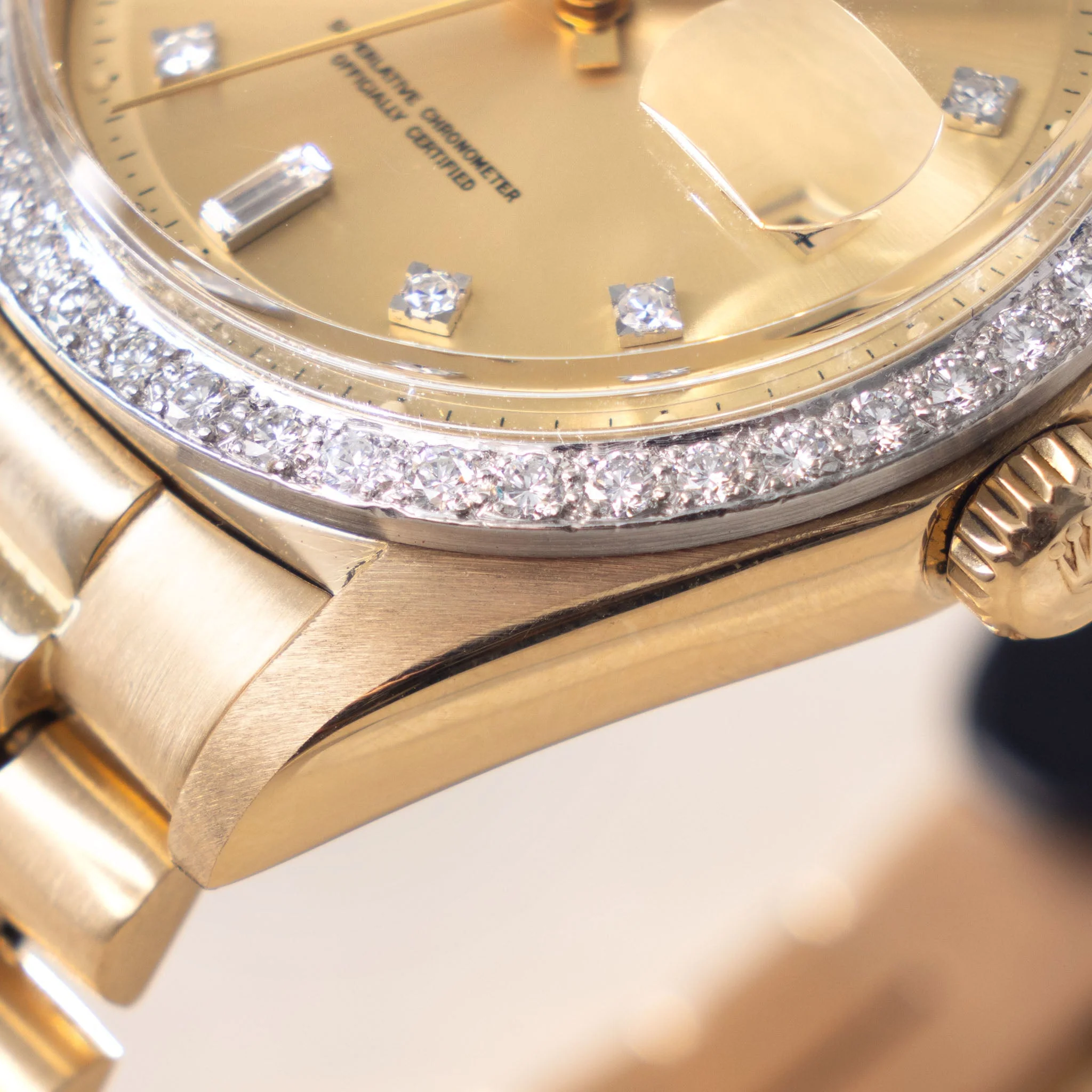 Rolex Day-Date Yellow Gold Champagne Diamond Dial Ref 1804 - Image 8
