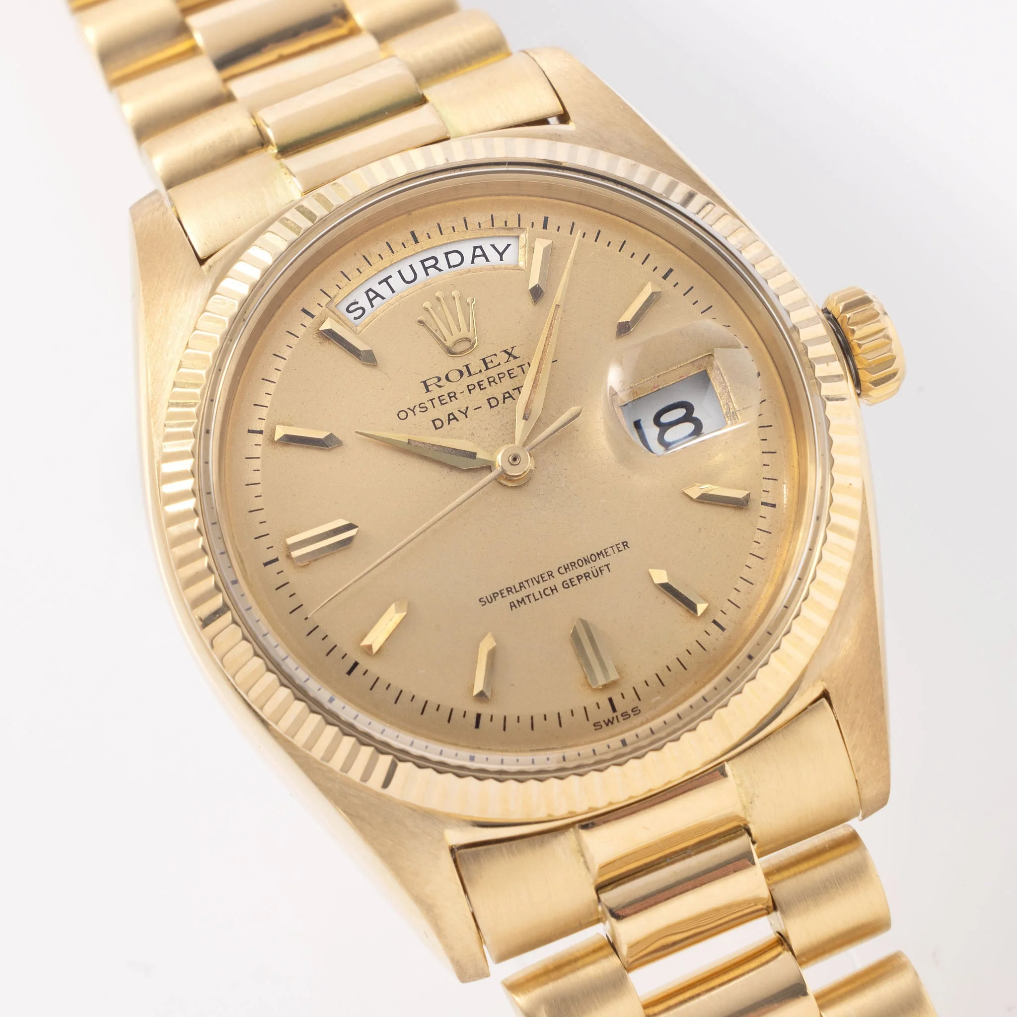 Rolex Day-Date Amtlich Geprüft Dial Big Logo Bracelet Ref 1803 - Image 4