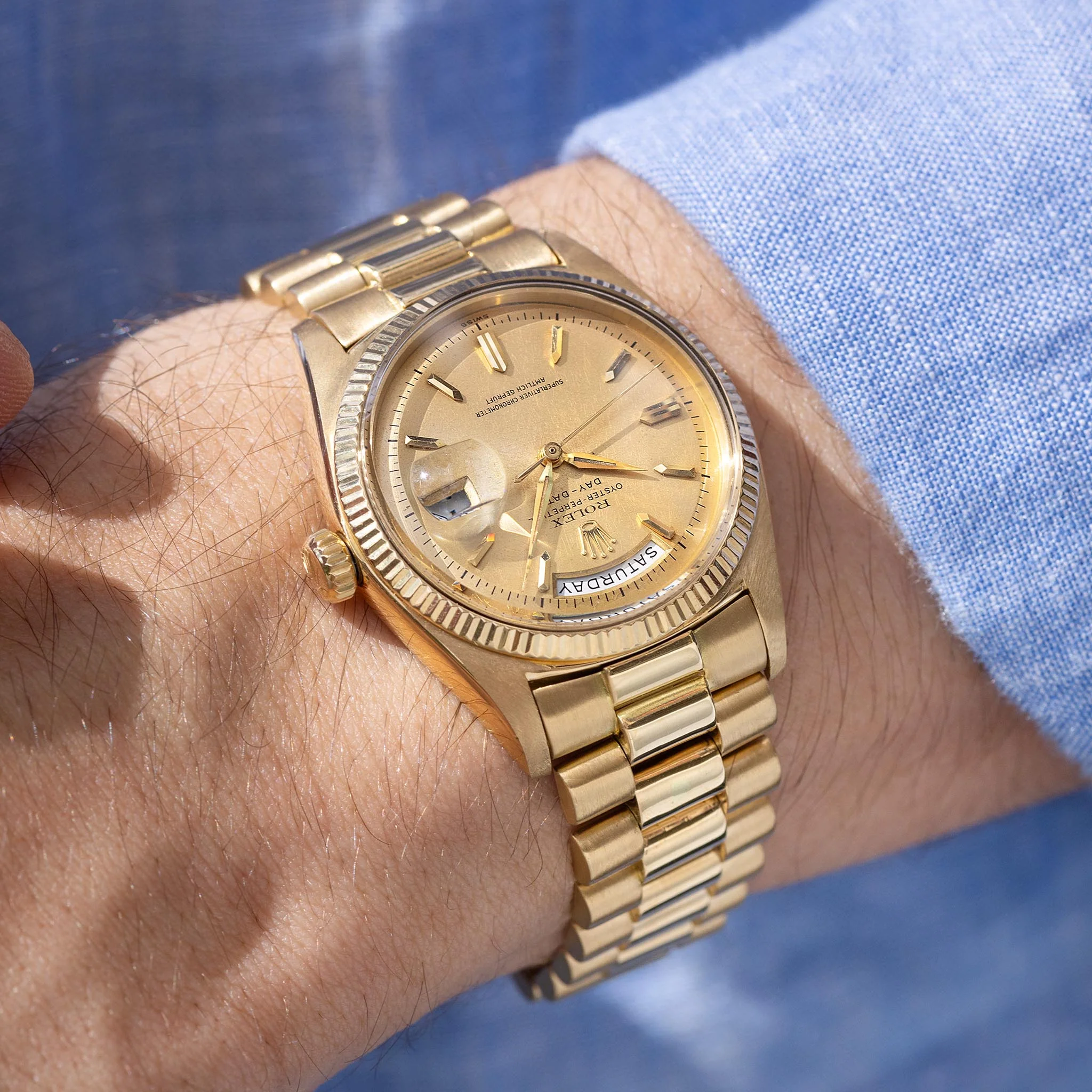 Rolex Day-Date Amtlich Geprüft Dial Big Logo Bracelet Ref 1803 - Image 6
