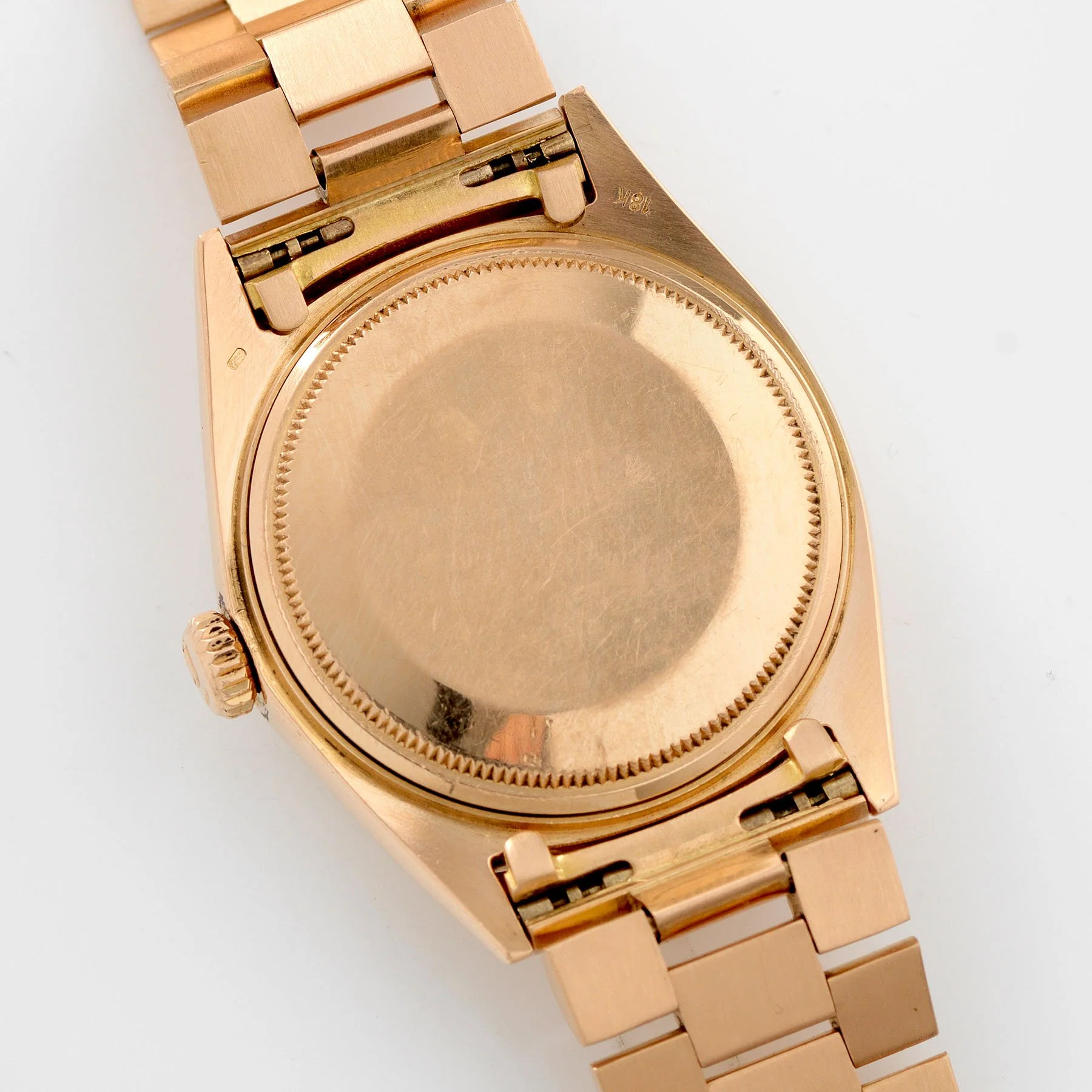 Rolex Day Date Pink Gold Silver Soleil Dial 1803 - Image 14