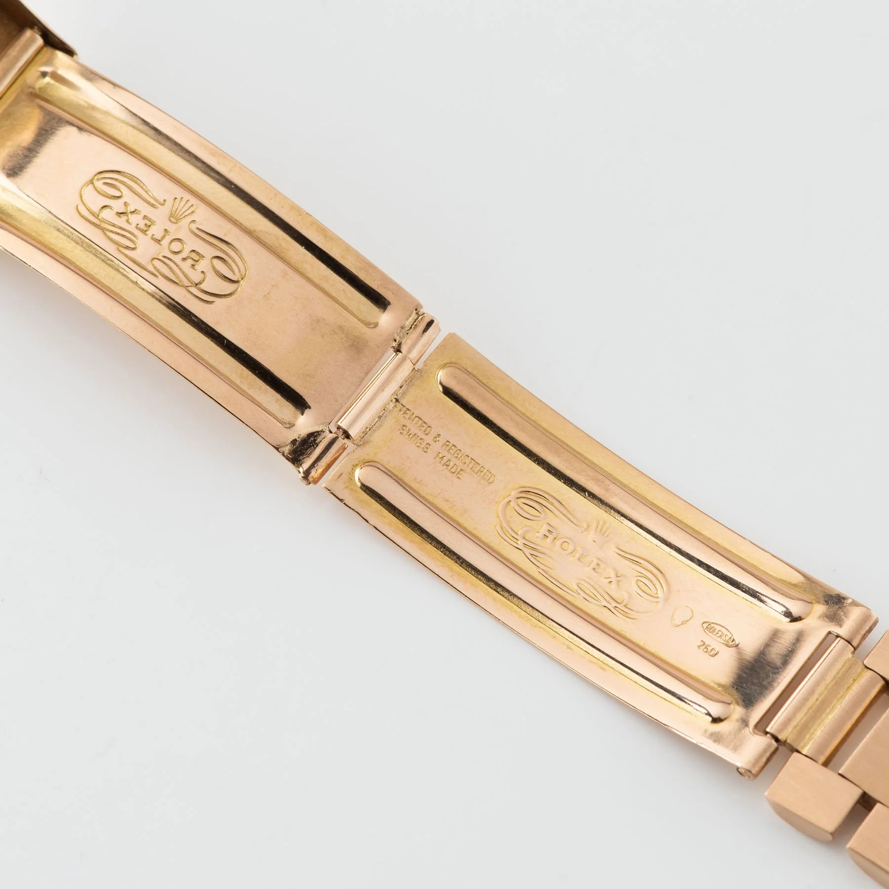 Rolex Day Date Pink Gold Silver Soleil Dial 1803 - Image 6