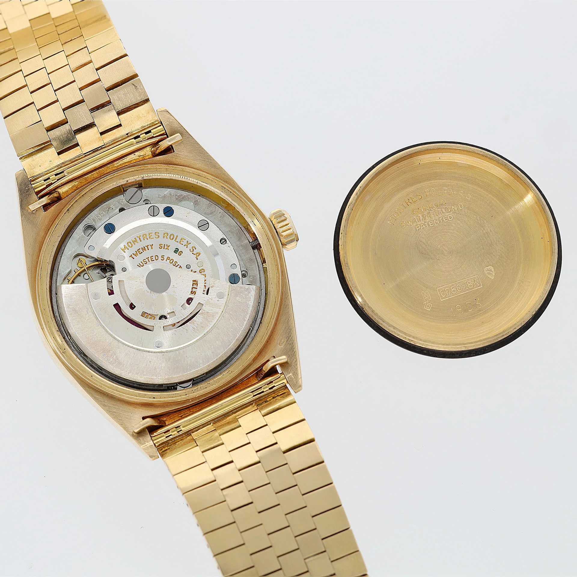 Rolex Day-Date 1806 Yellow Gold Florentine Finish on Brick Bracelet - Image 7