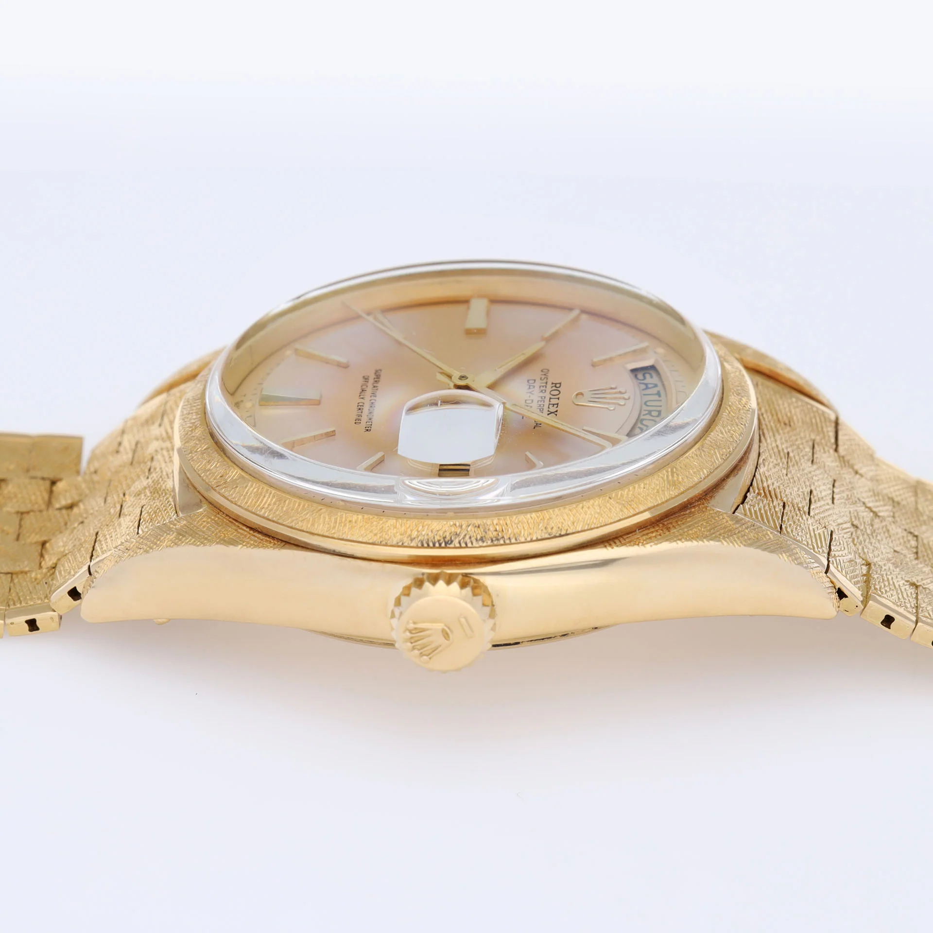 Rolex Day-Date 1806 Yellow Gold Florentine Finish on Brick Bracelet - Image 8