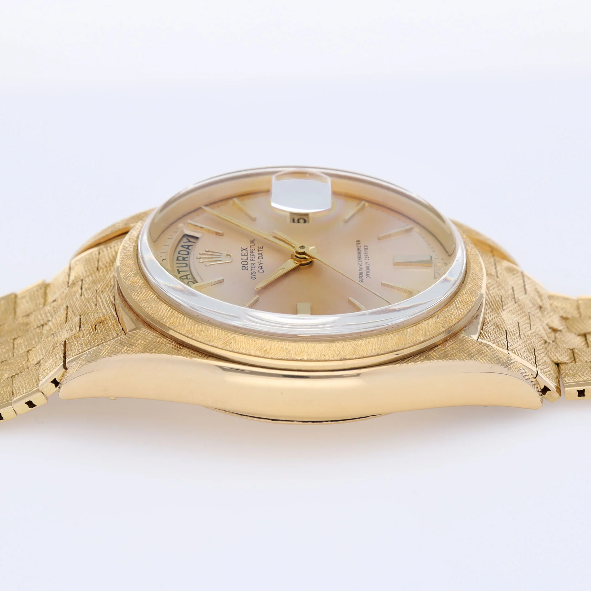 Rolex Day-Date 1806 Yellow Gold Florentine Finish on Brick Bracelet - Image 9