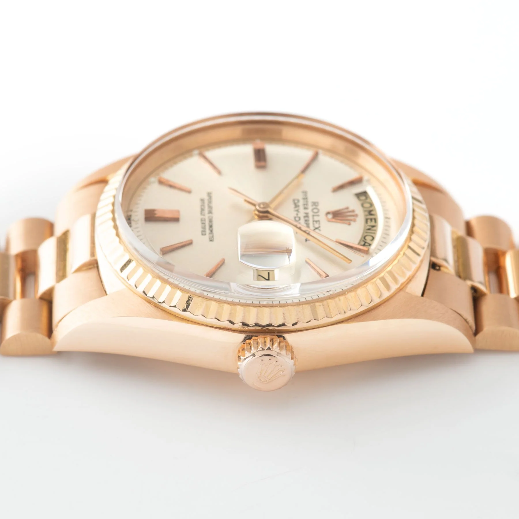 Rolex Day Date Rose Gold Silver Dial 1803 - Image 6