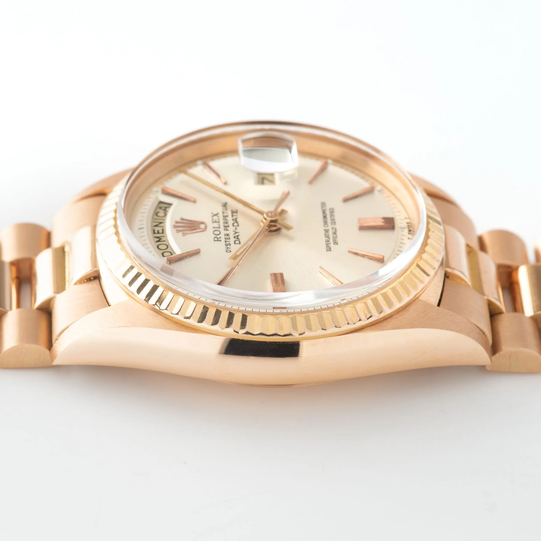 Rolex Day Date Rose Gold Silver Dial 1803 - Image 7