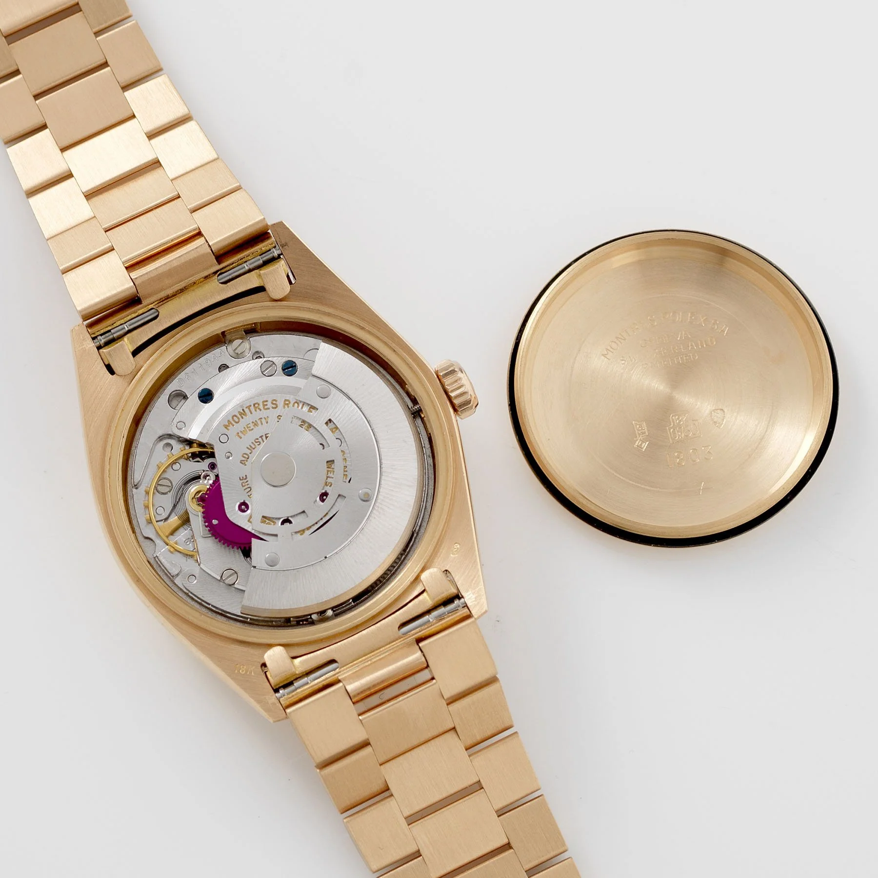 Rolex Day Date Rose Gold Silver Dial 1803 - Image 8