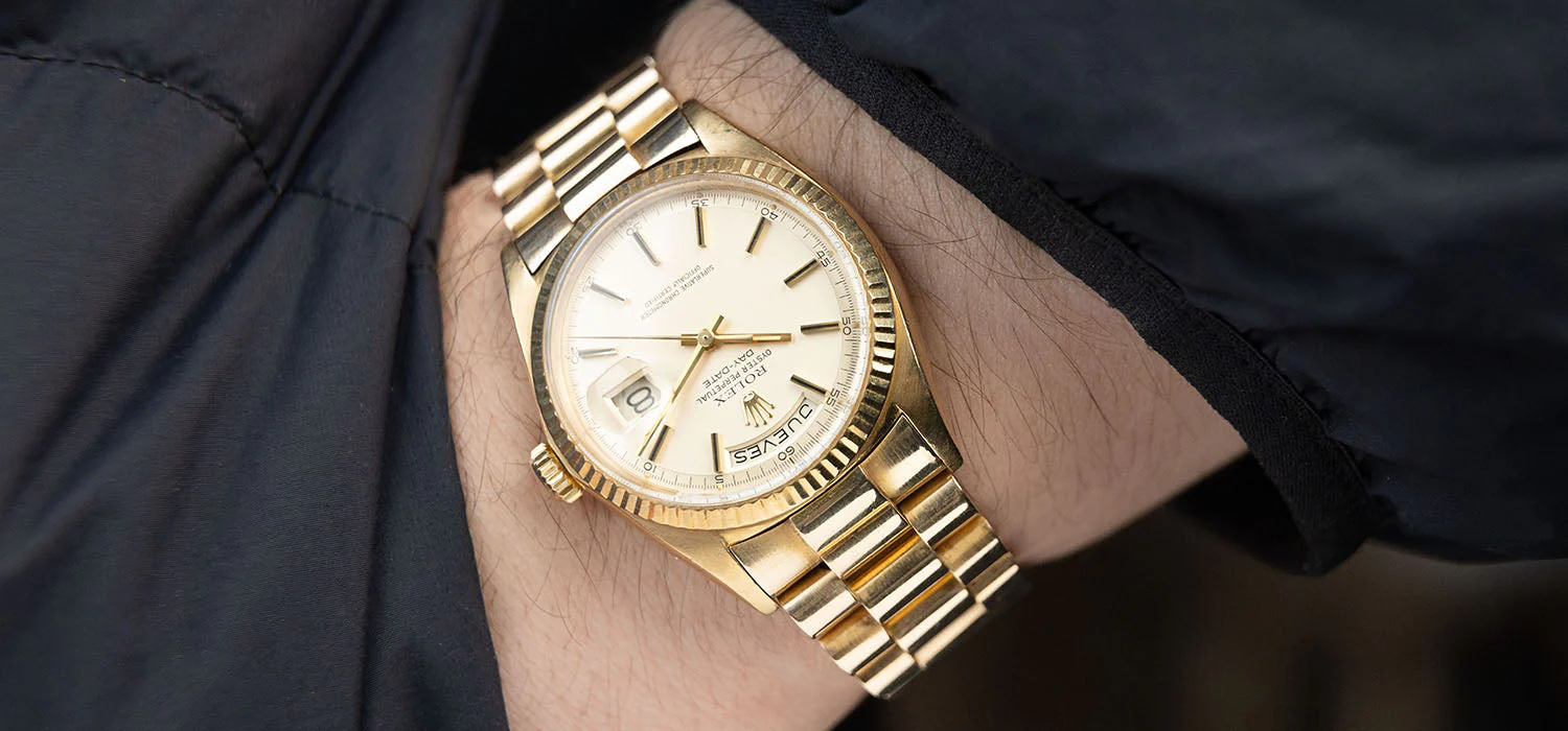 Rolex Day Date Yellow Gold 1803 Matte Silver Dial - Image 12