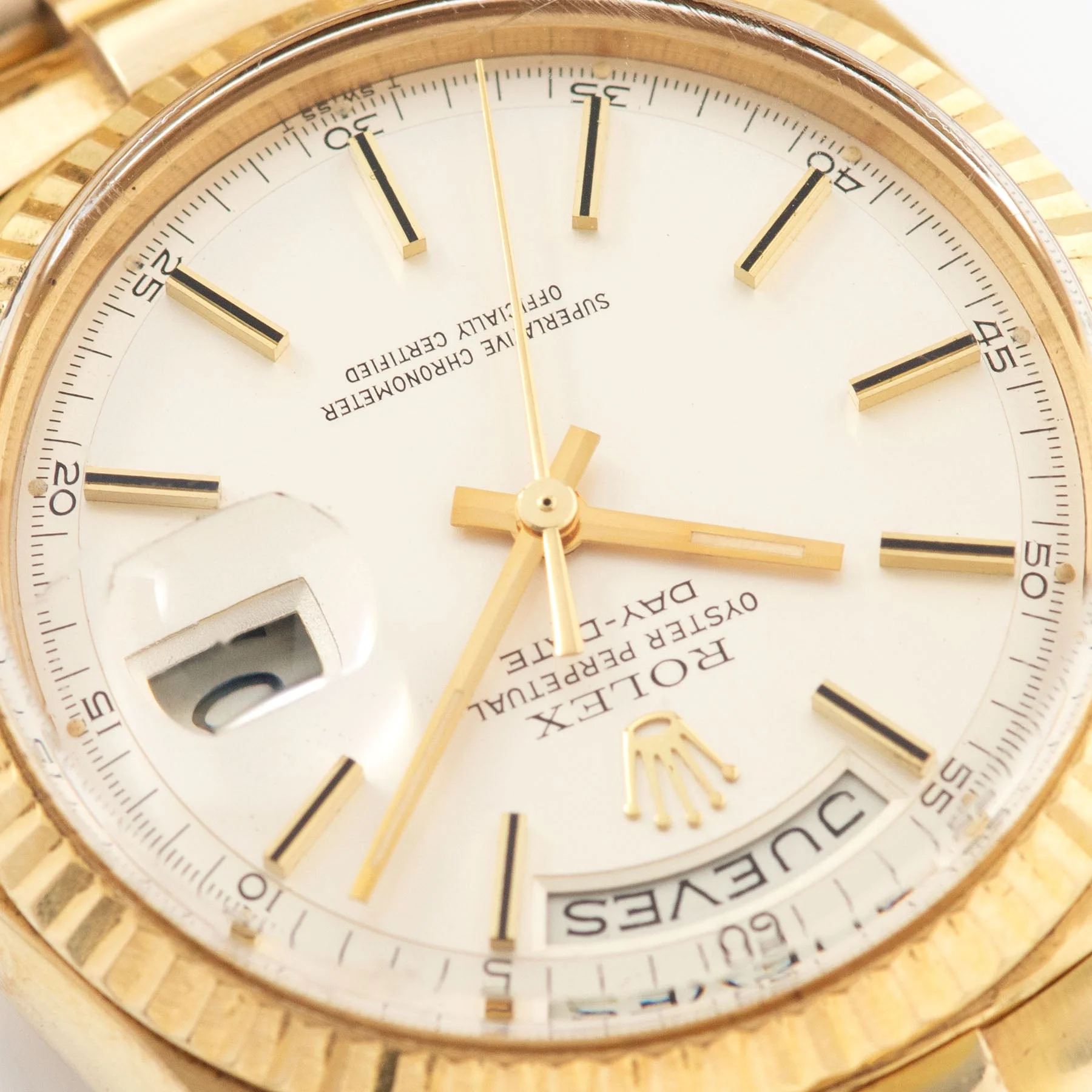 Rolex Day Date Yellow Gold 1803 Matte Silver Dial - Image 4