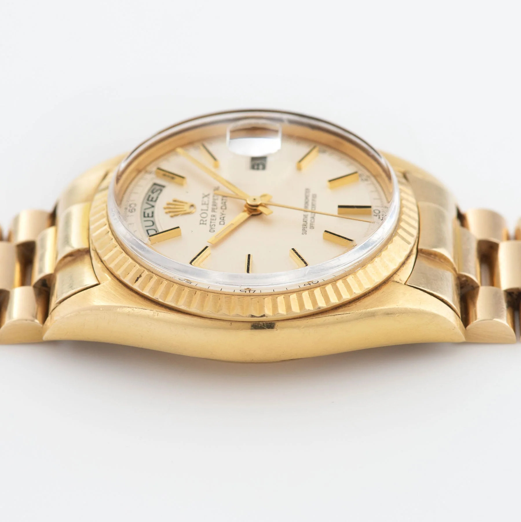 Rolex Day Date Yellow Gold 1803 Matte Silver Dial - Image 8