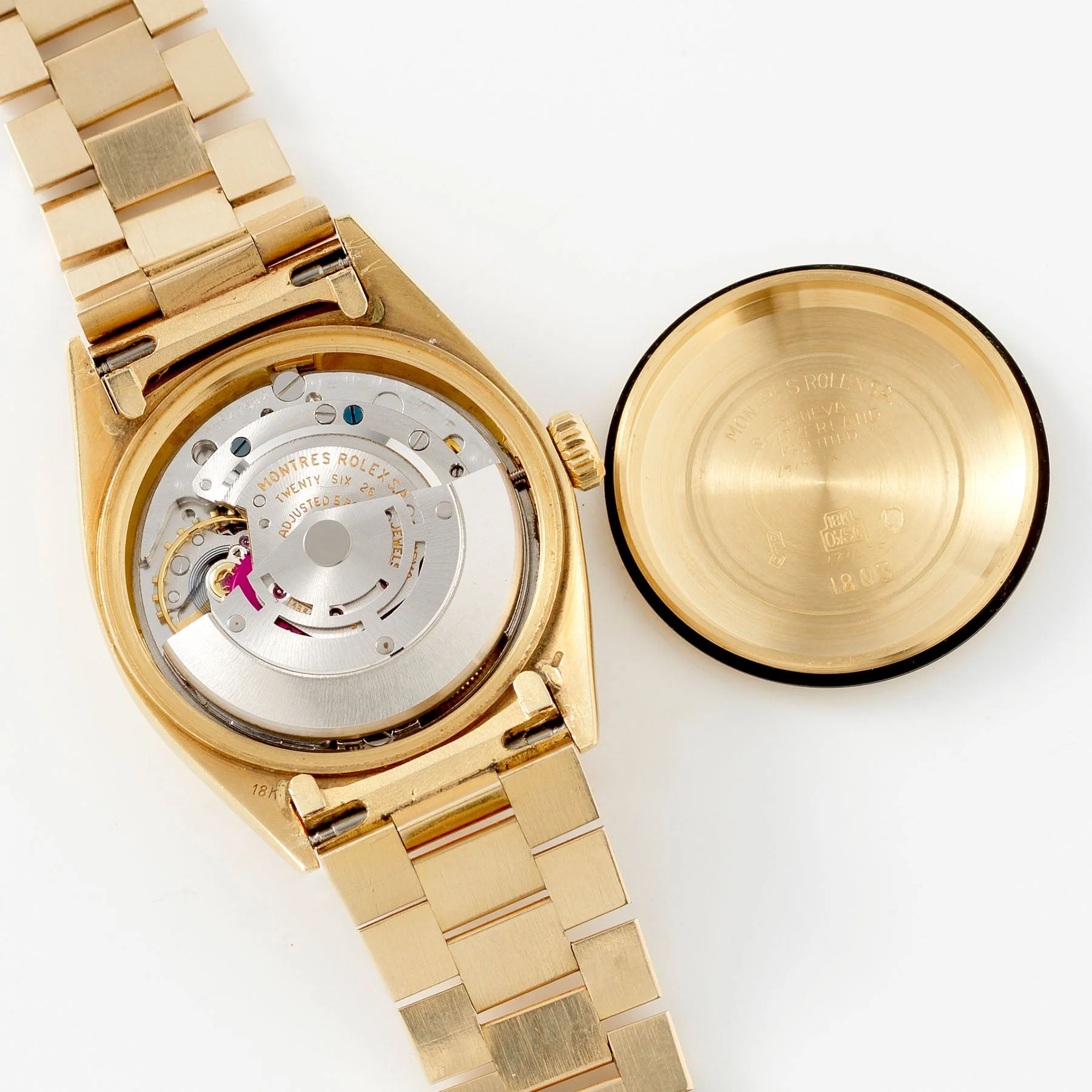 Rolex Day Date Yellow Gold 1803 Matte Silver Dial - Image 9