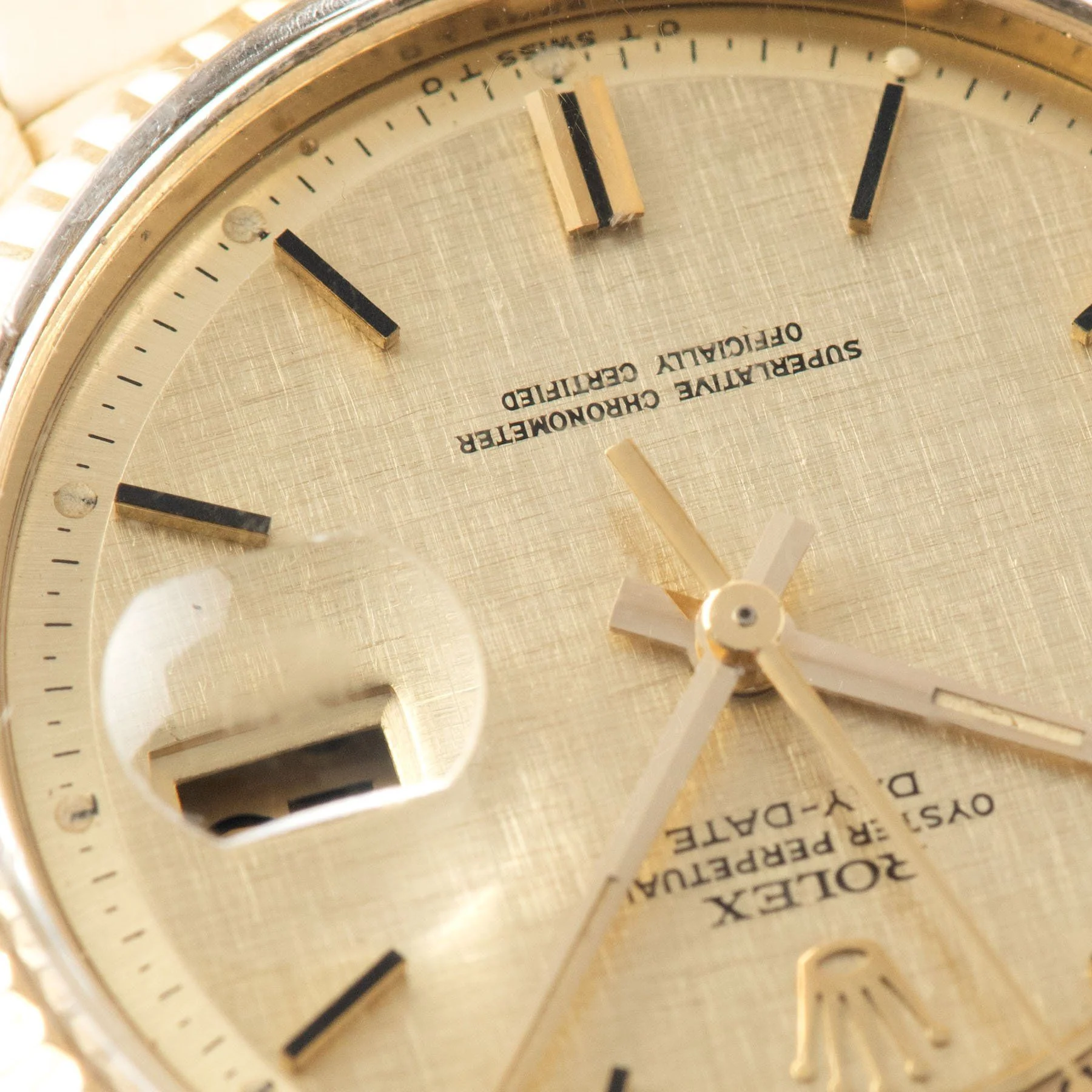 Rolex Day Date Yellow Gold Linen Dial 1803 - Image 4